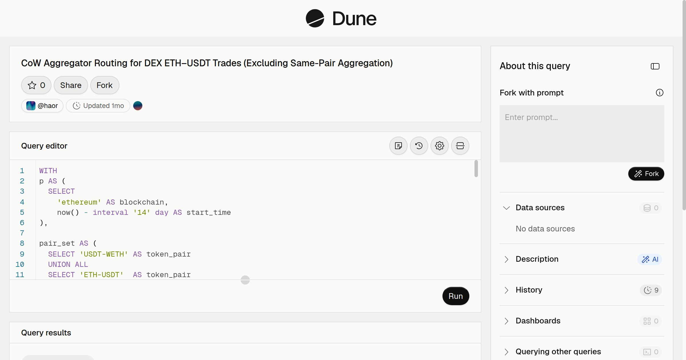 CoW Aggregator Routing for DEX ETH–USDT Trades (Excluding Same-Pair ...