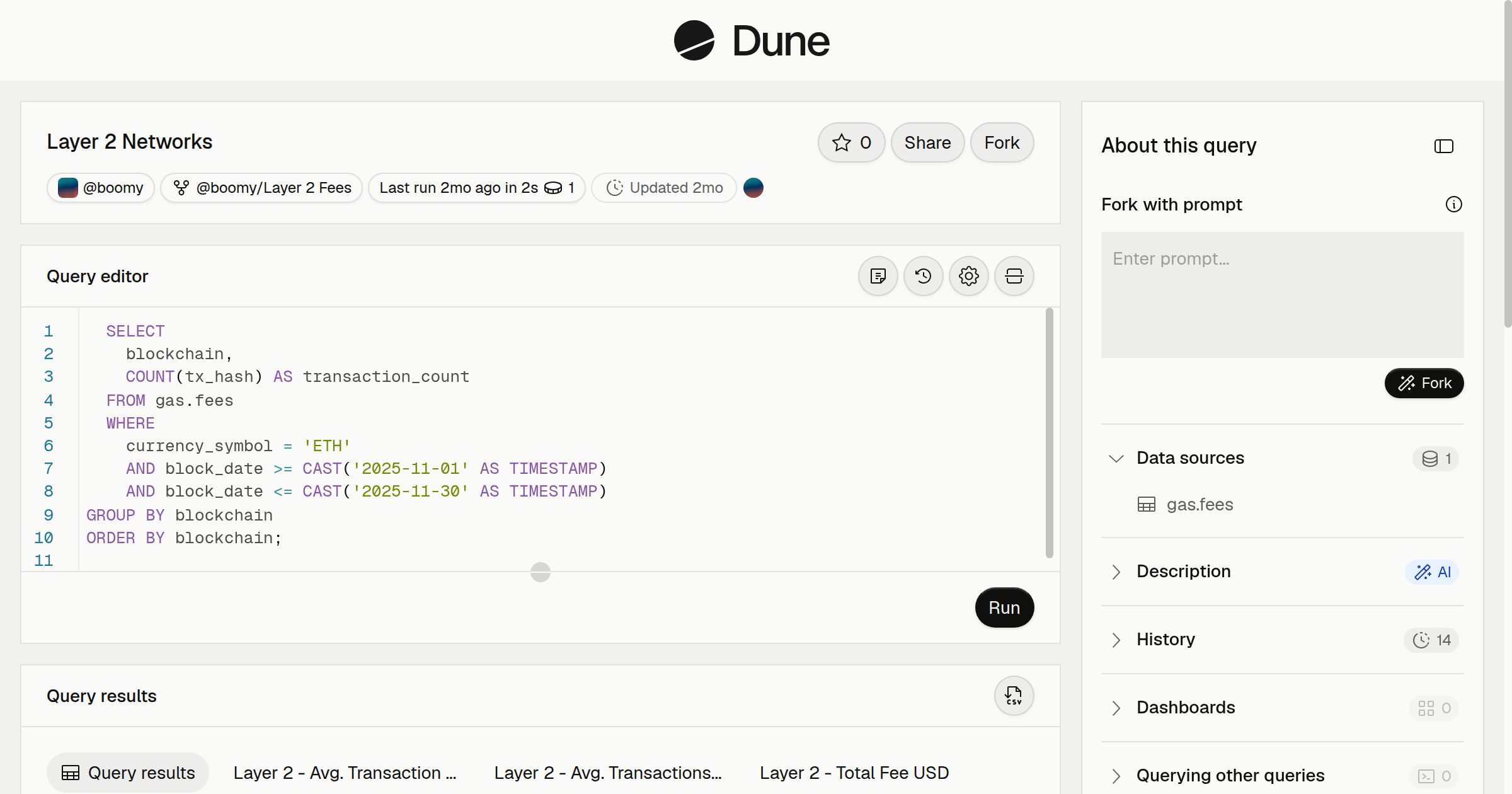 Layer 2 Networks | Dune