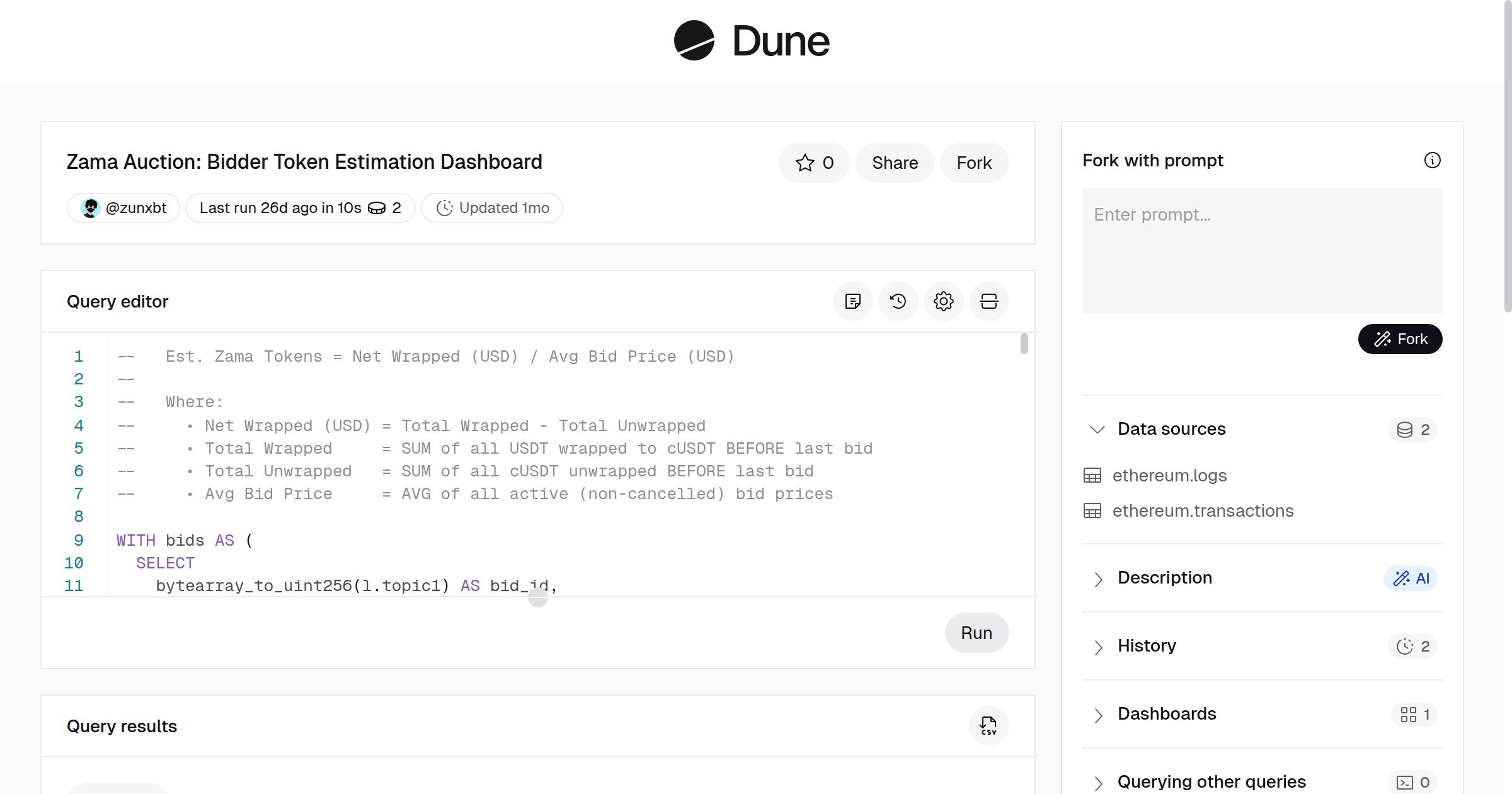 Zama Auction: Bidder Token Estimation Dashboard | Dune
