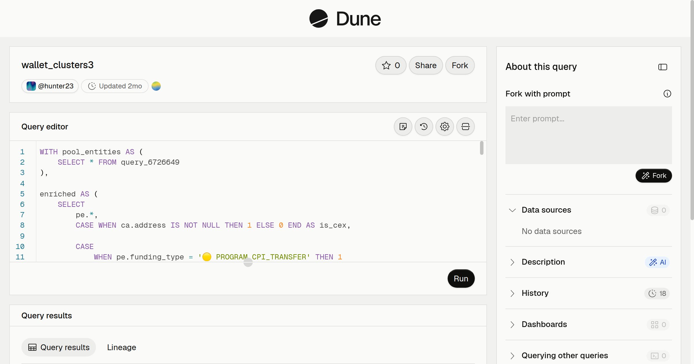 wallet_clusters3 | Dune