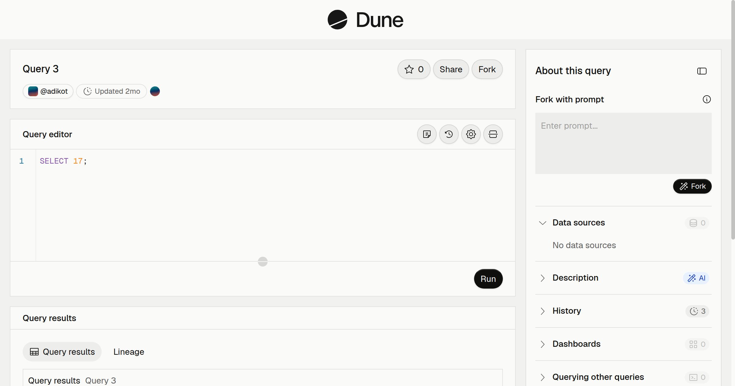 Query 3 | Dune