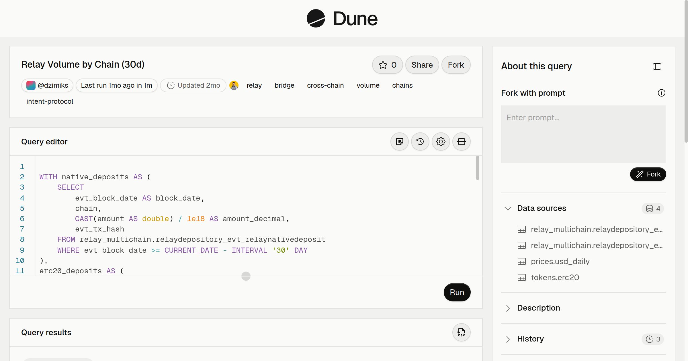 Relay Volume by Chain (30d) | Dune