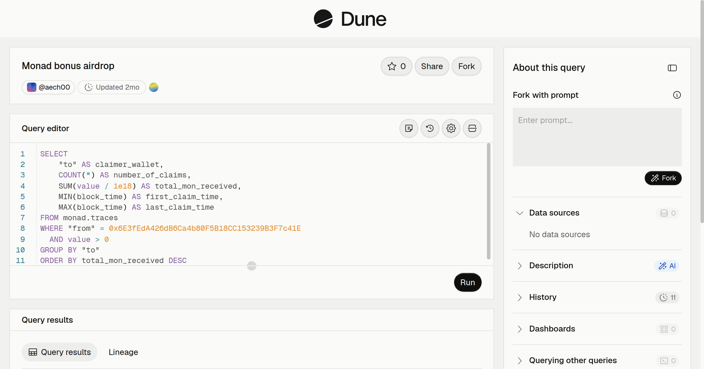 Monad bonus airdrop | Dune