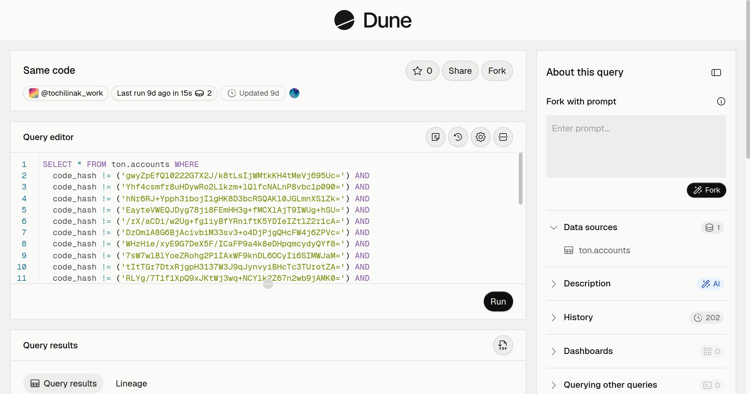 Same code | Dune