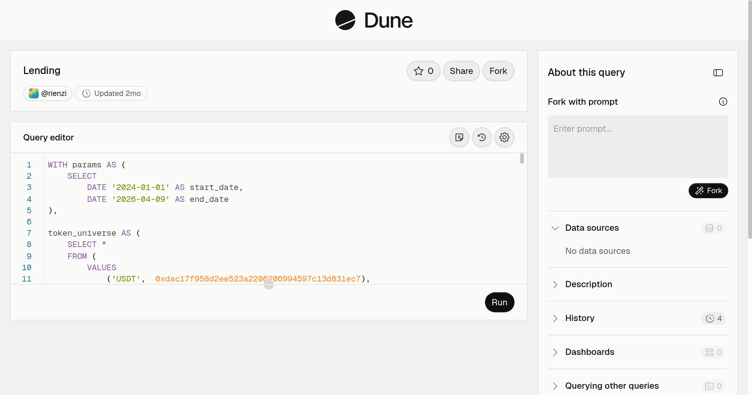 Lending | Dune