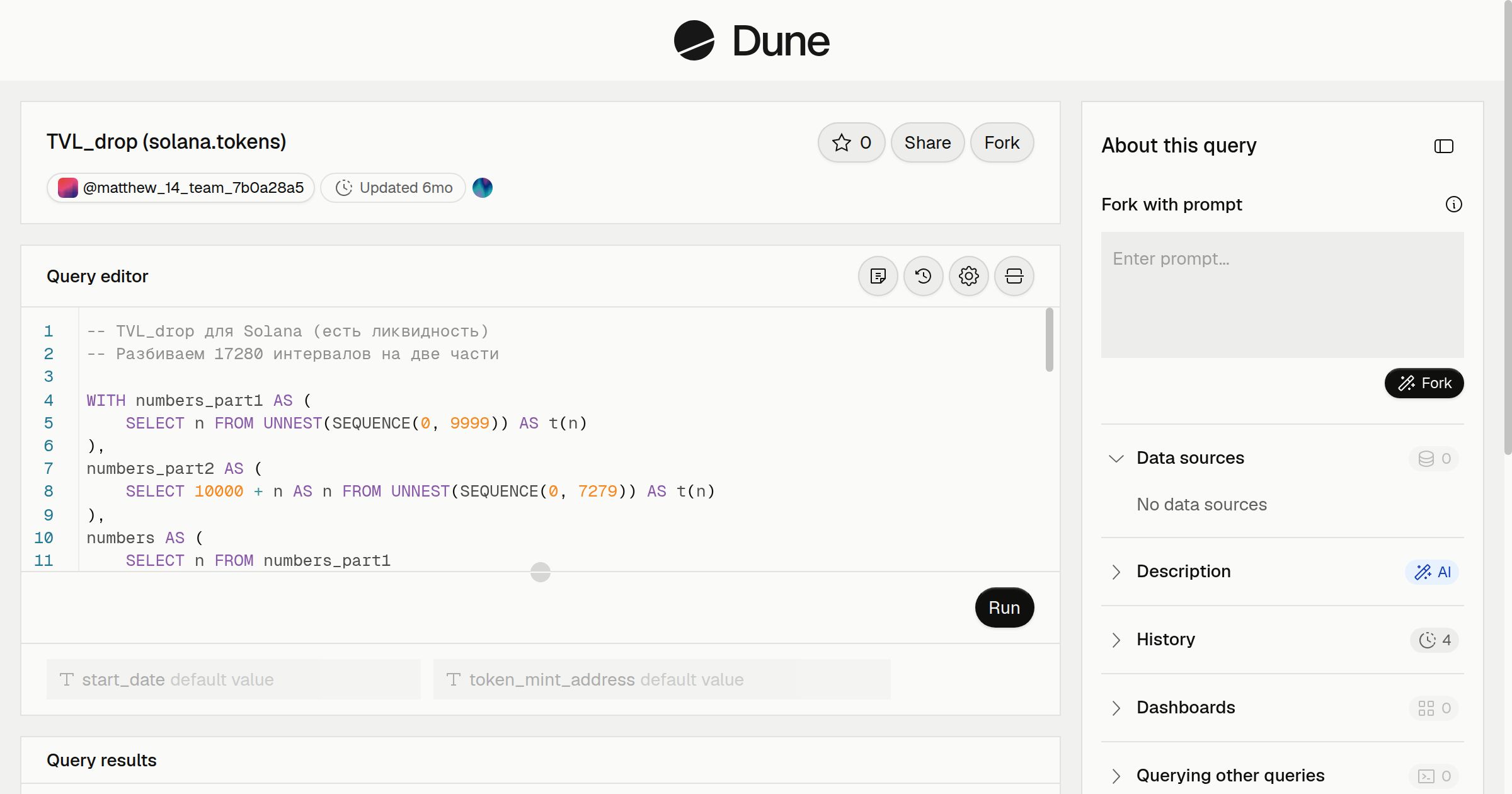 TVL_drop (solana.tokens) | Dune