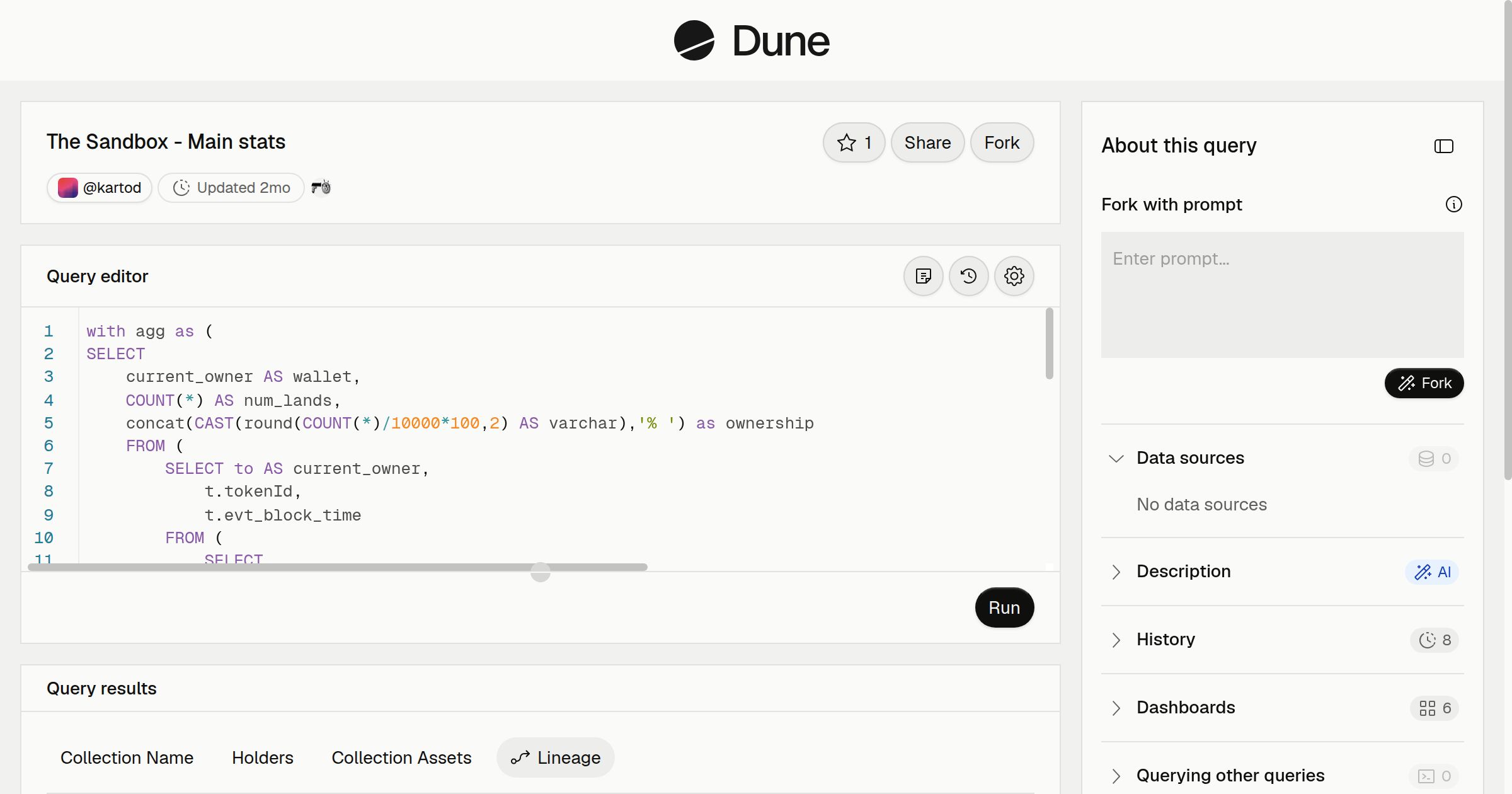 The Sandbox - Main stats | Dune