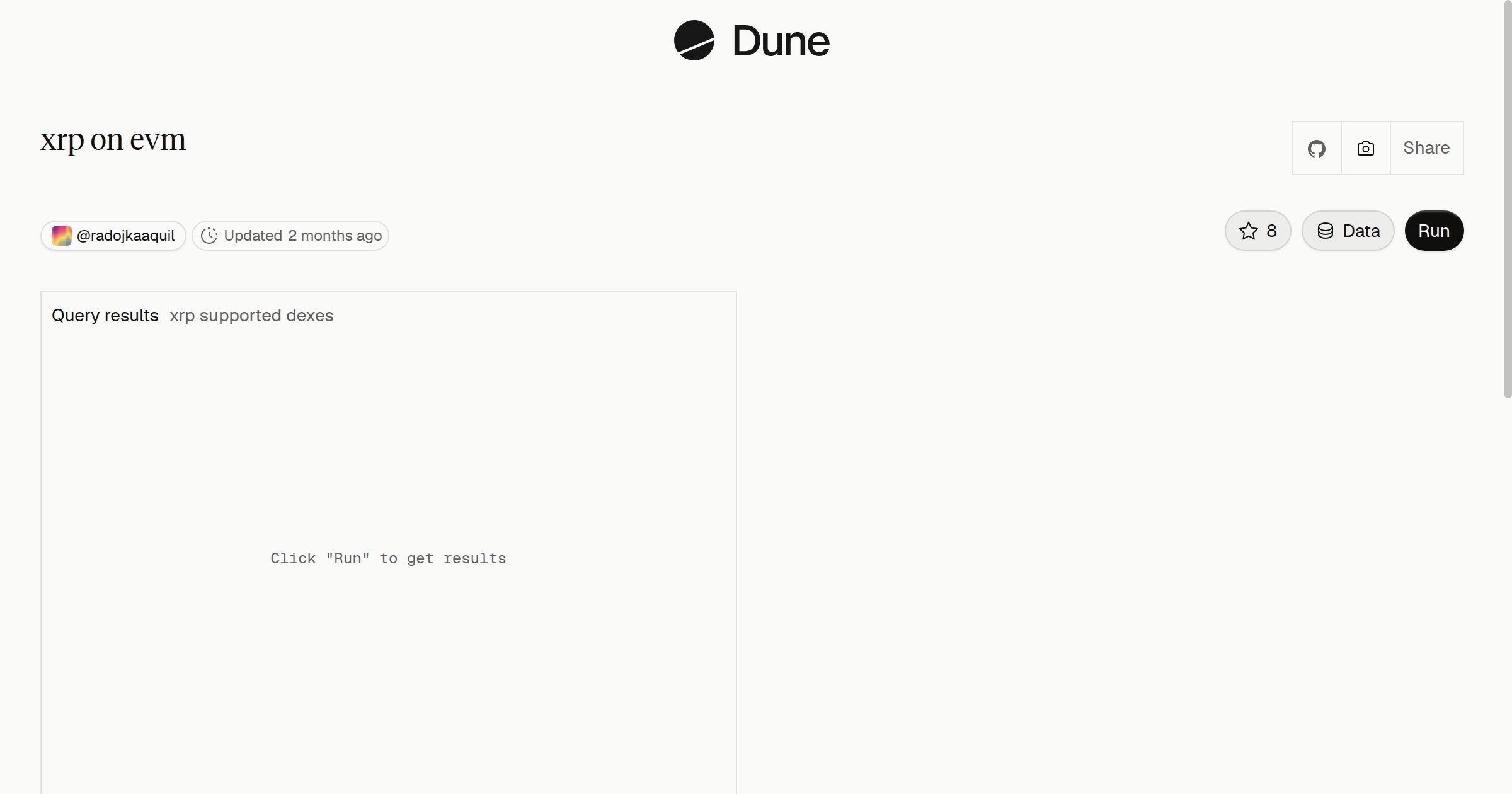 xrp on evm | Dune