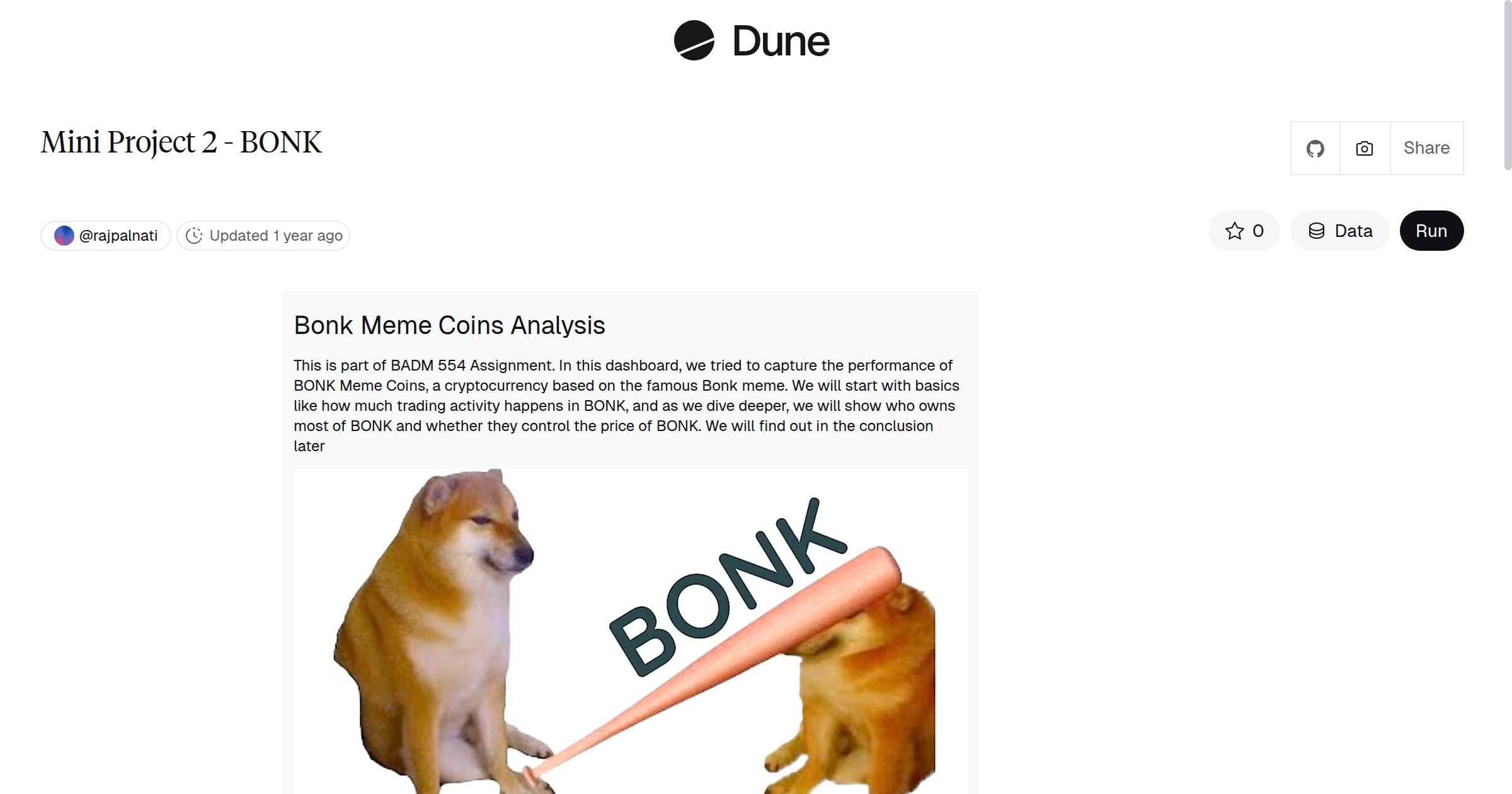 Mini Project 2 - BONK | Dune