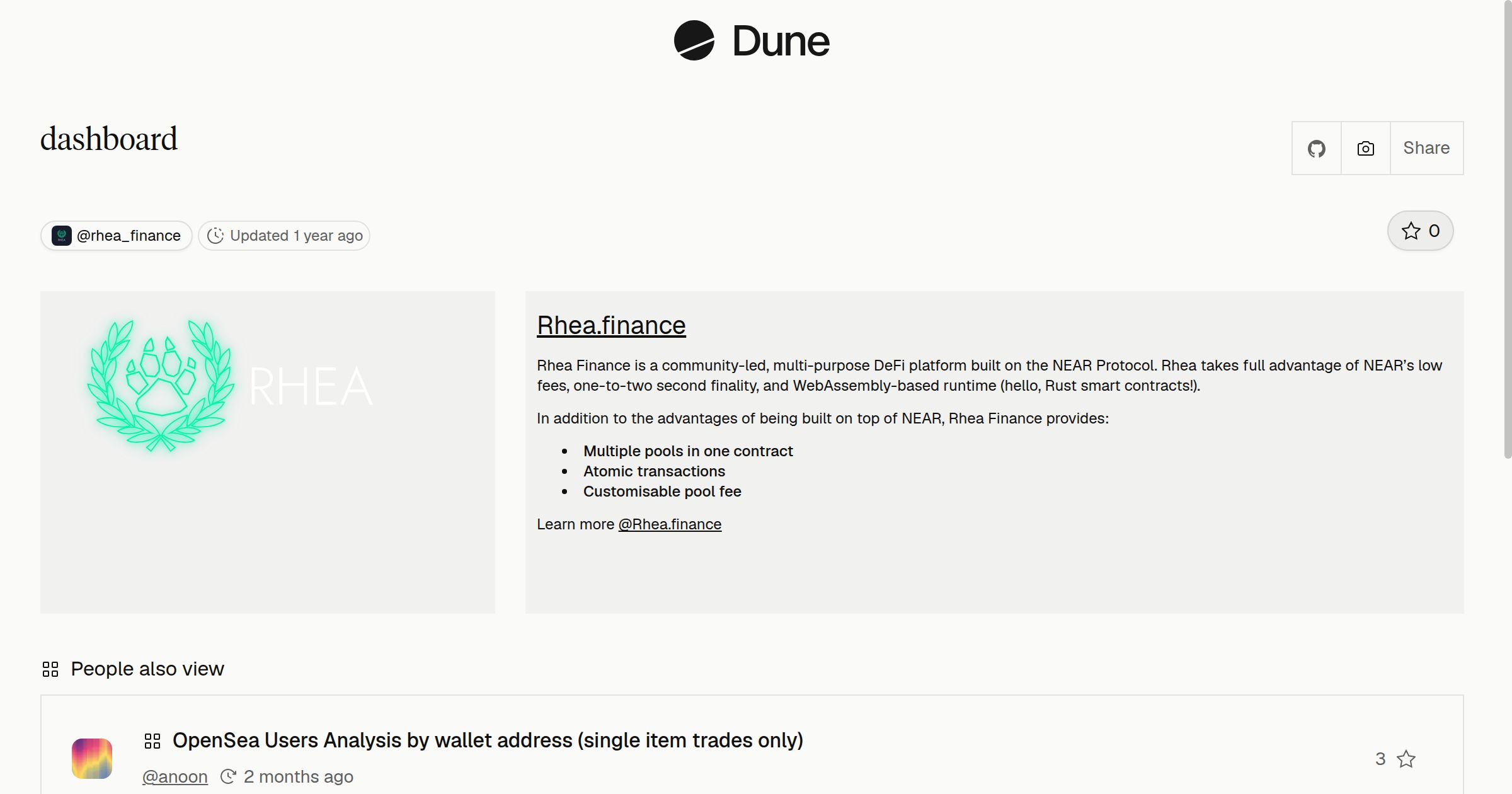 dashboard | Dune