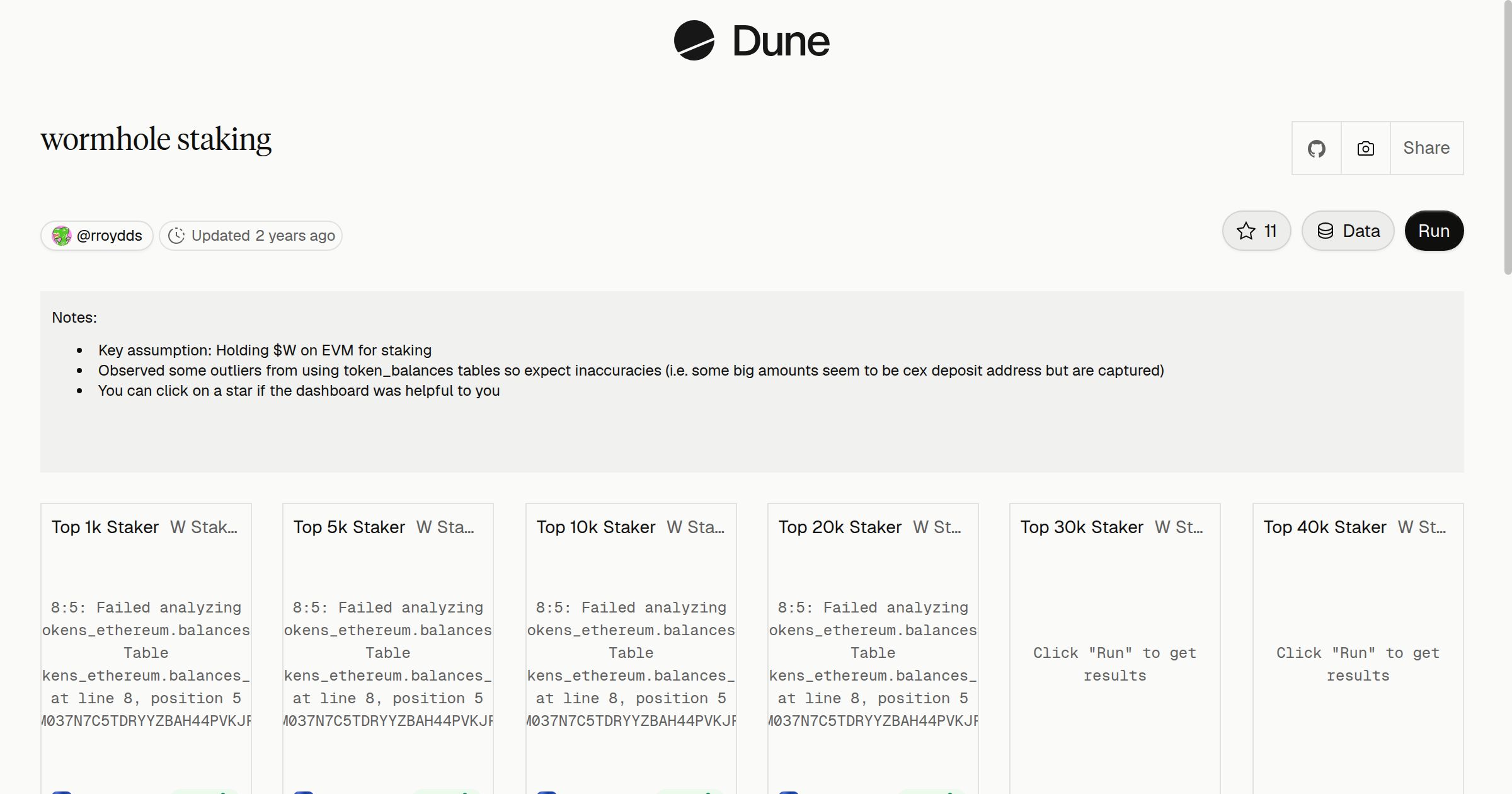 wormhole staking | Dune