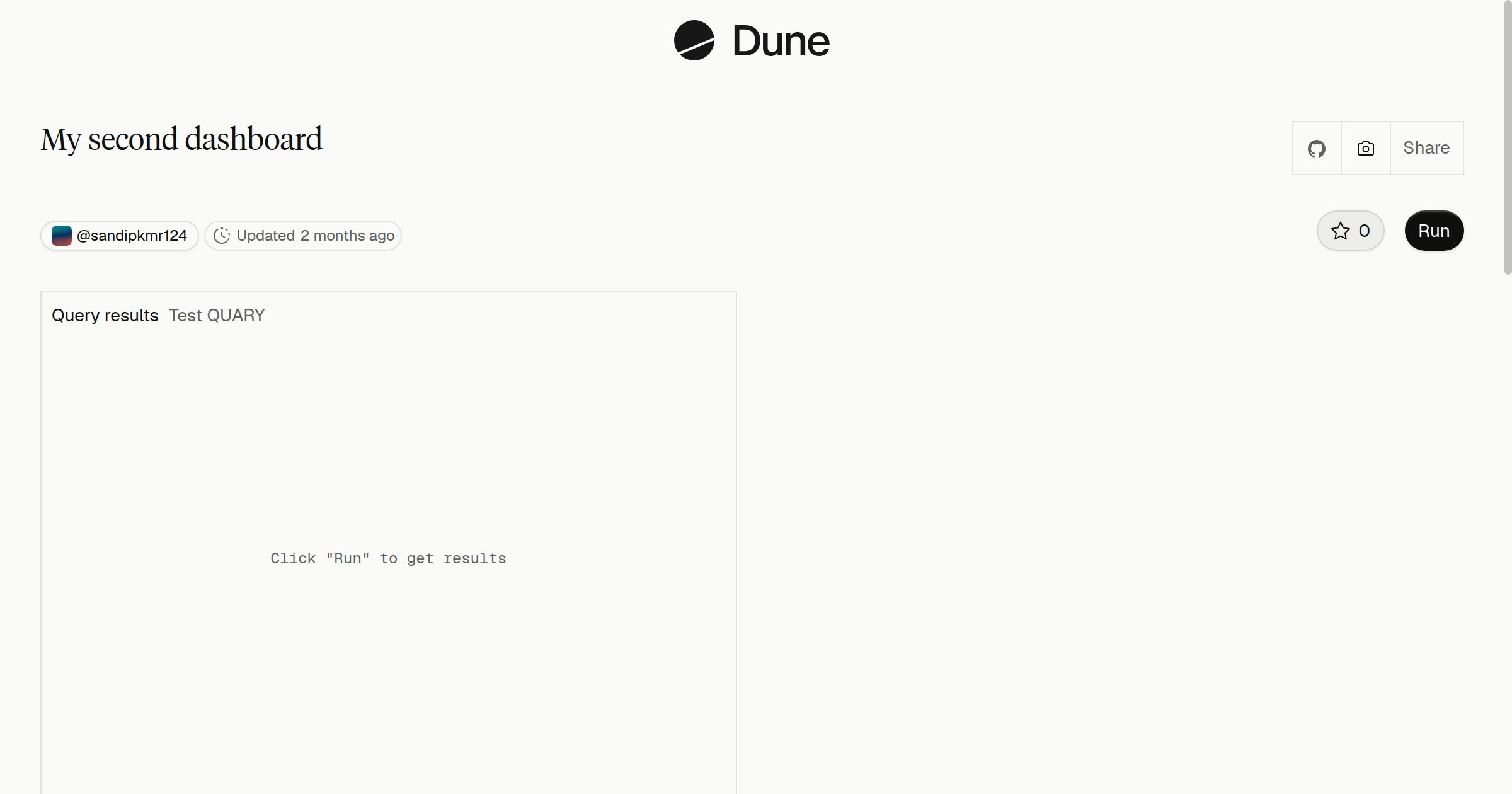 My second dashboard