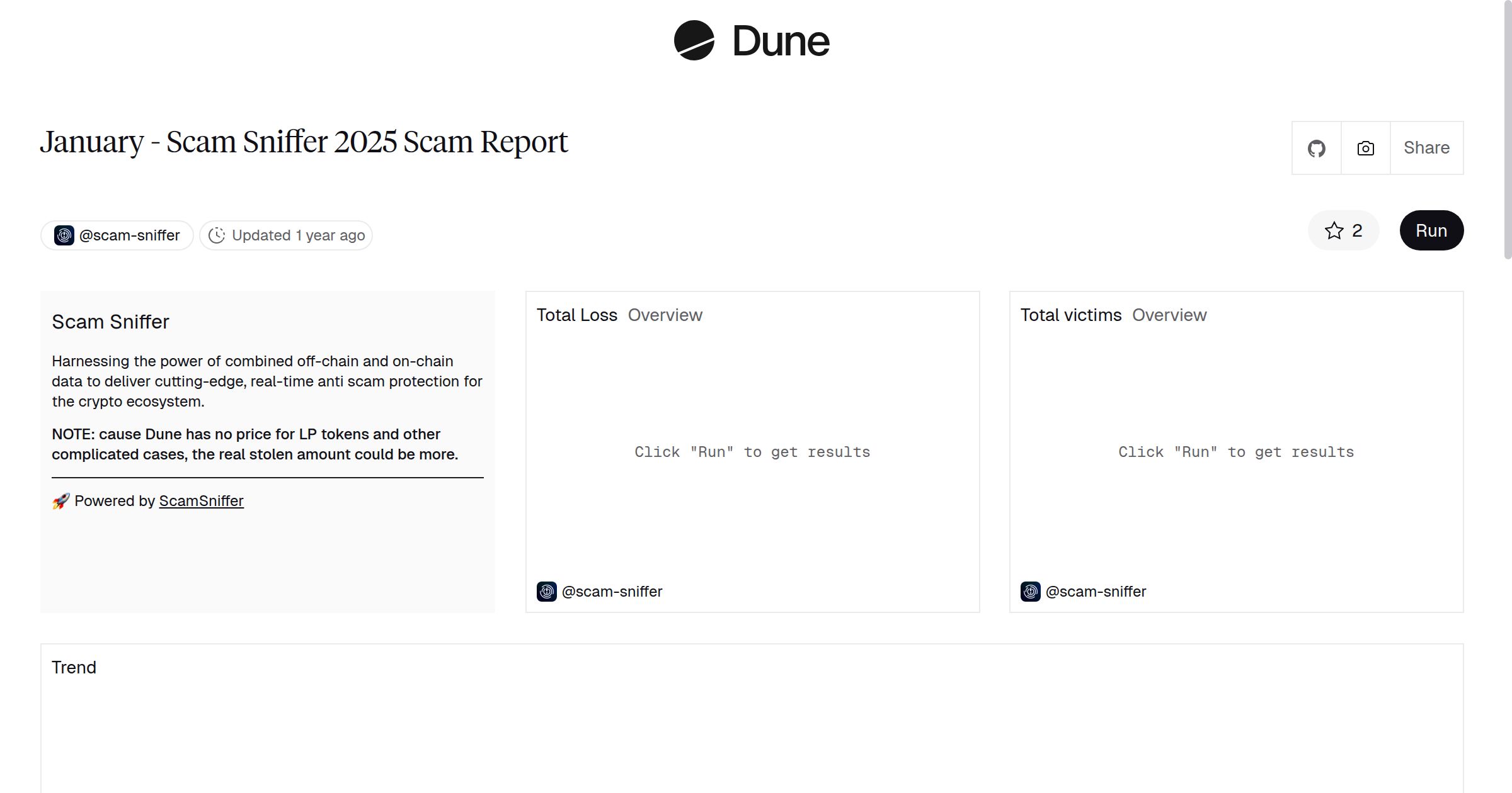 January - Scam Sniffer 2025 Scam Report | Dune