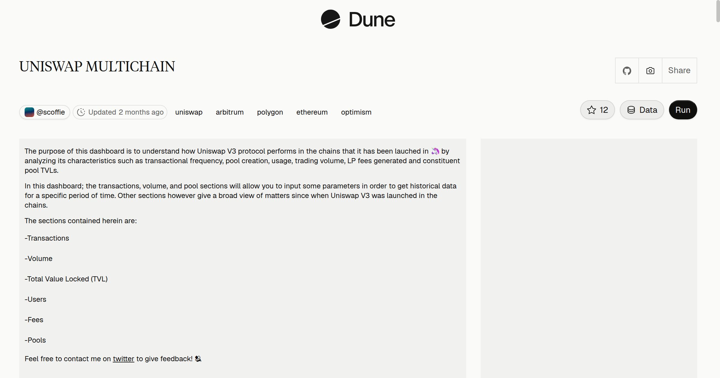UNISWAP MULTICHAIN | Dune
