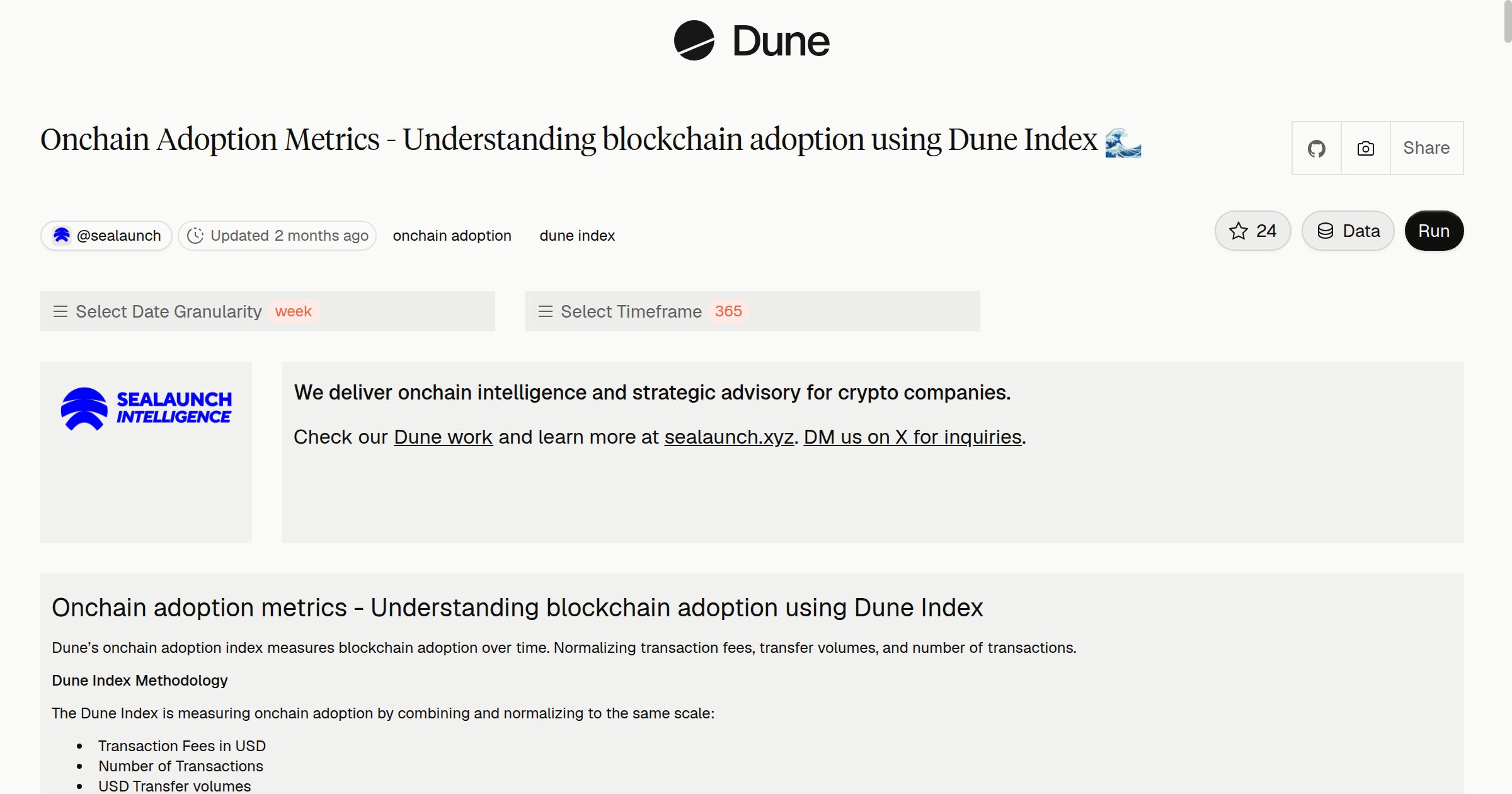 Onchain Adoption Metrics - Understanding blockchain adoption using Dune ...
