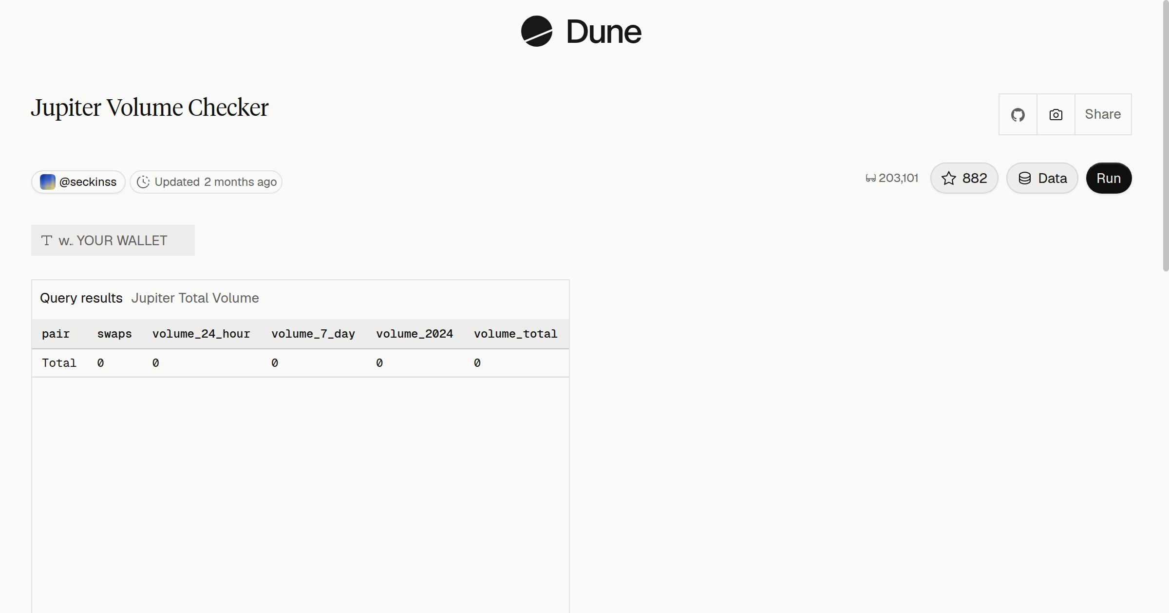 Jupiter Volume Checker | Dune