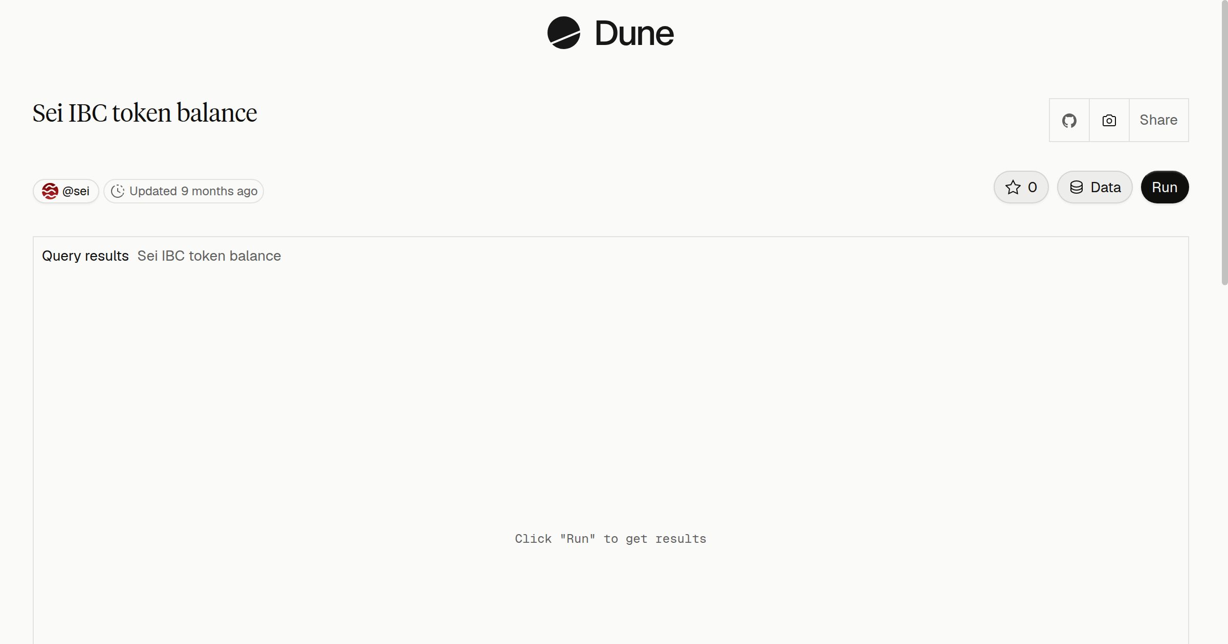 Sei IBC token balance | Dune