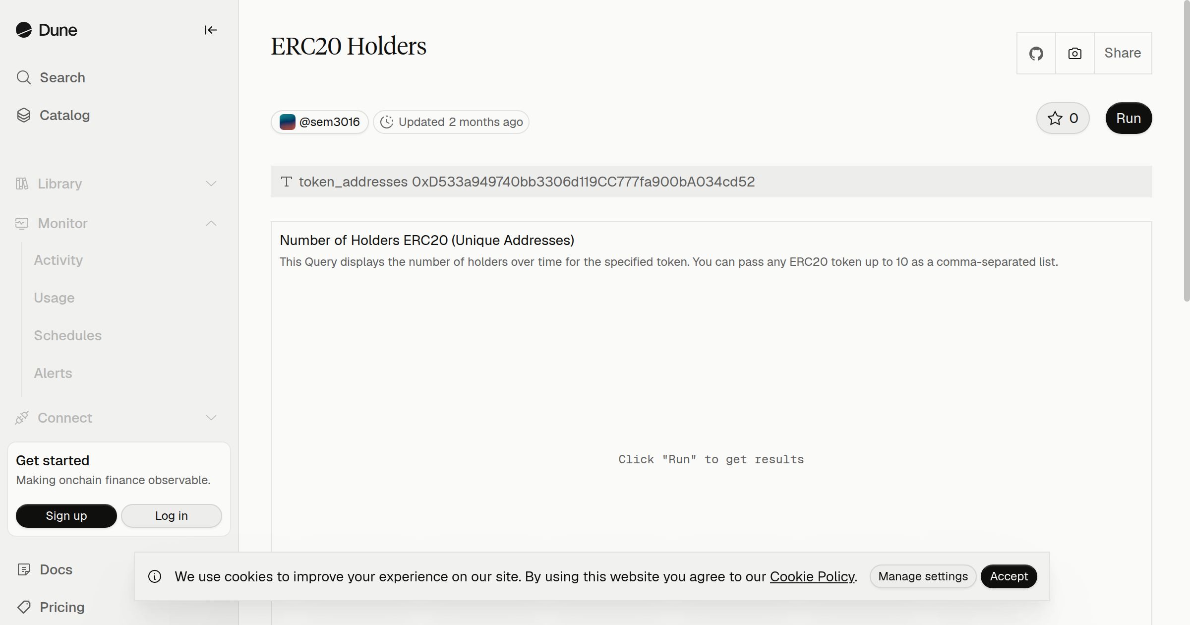 ERC20 Holders | Dune