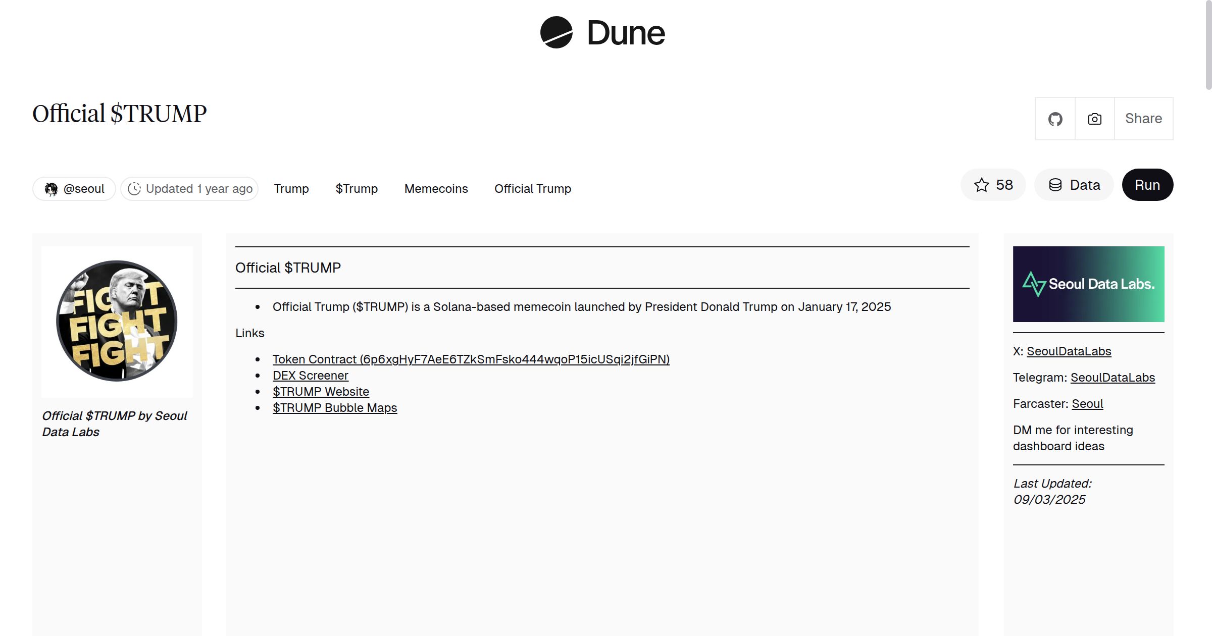 Official $TRUMP | Dune