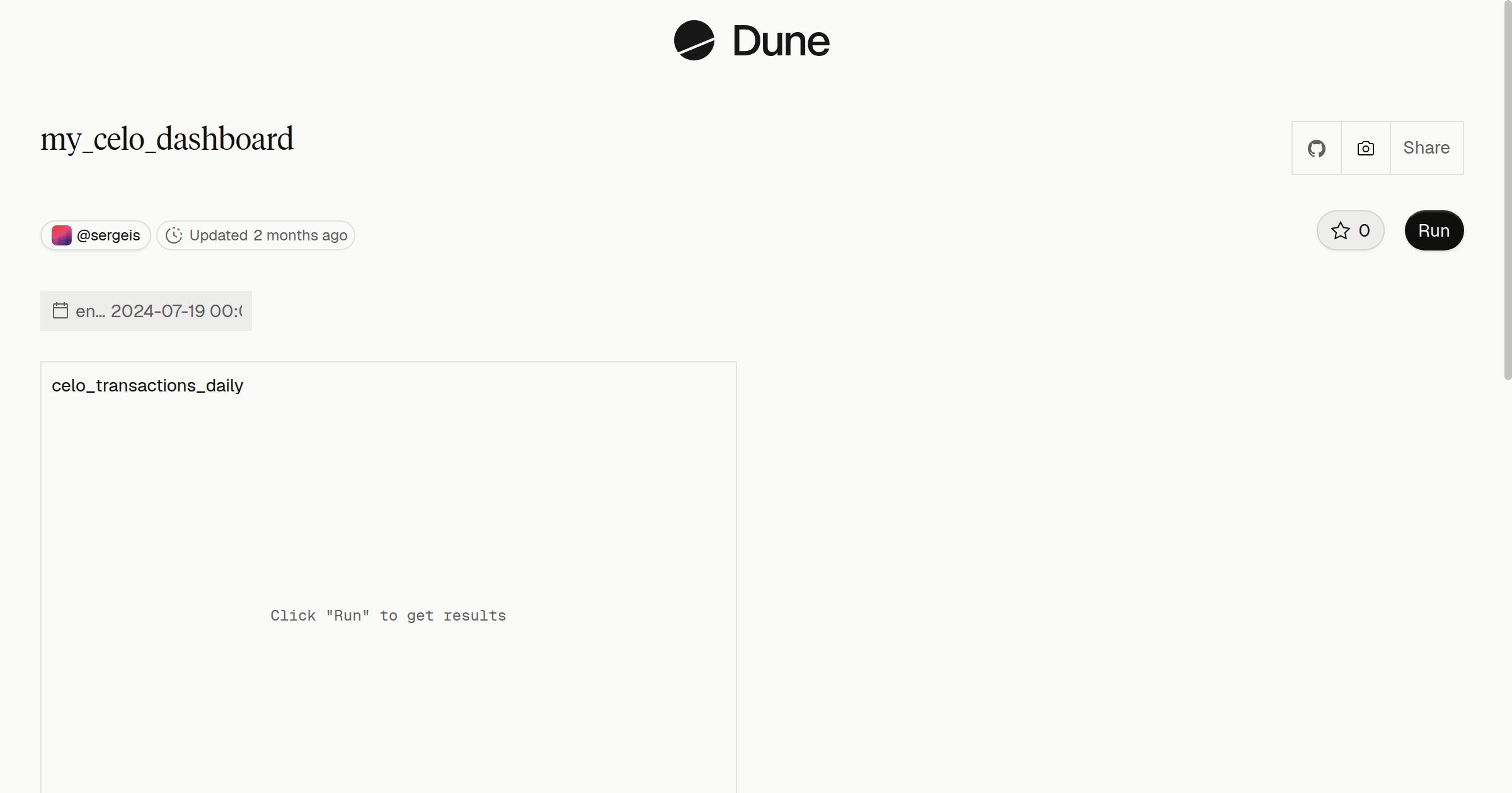 my_celo_dashboard | Dune