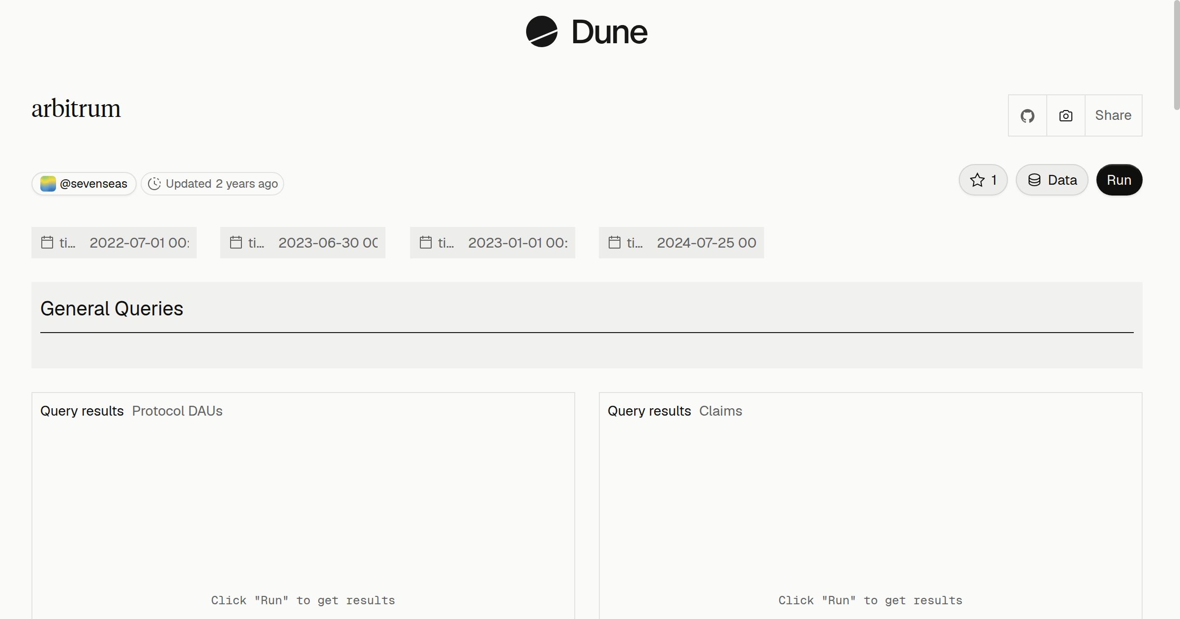 arbitrum | Dune