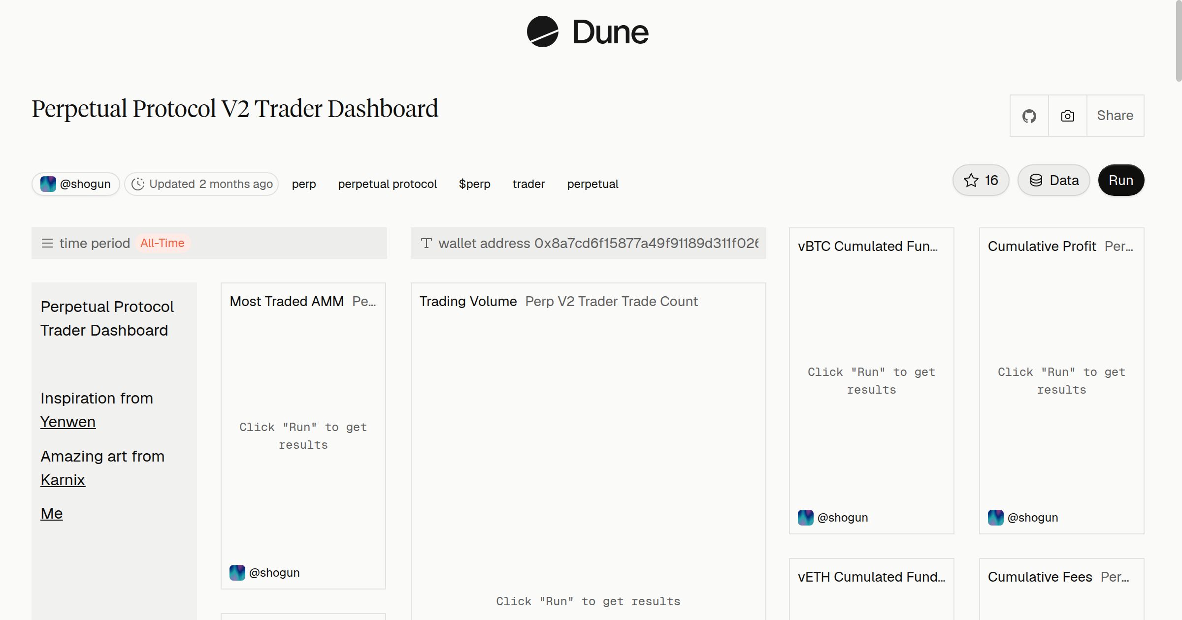 Perpetual Protocol V2 Trader Dashboard | Dune
