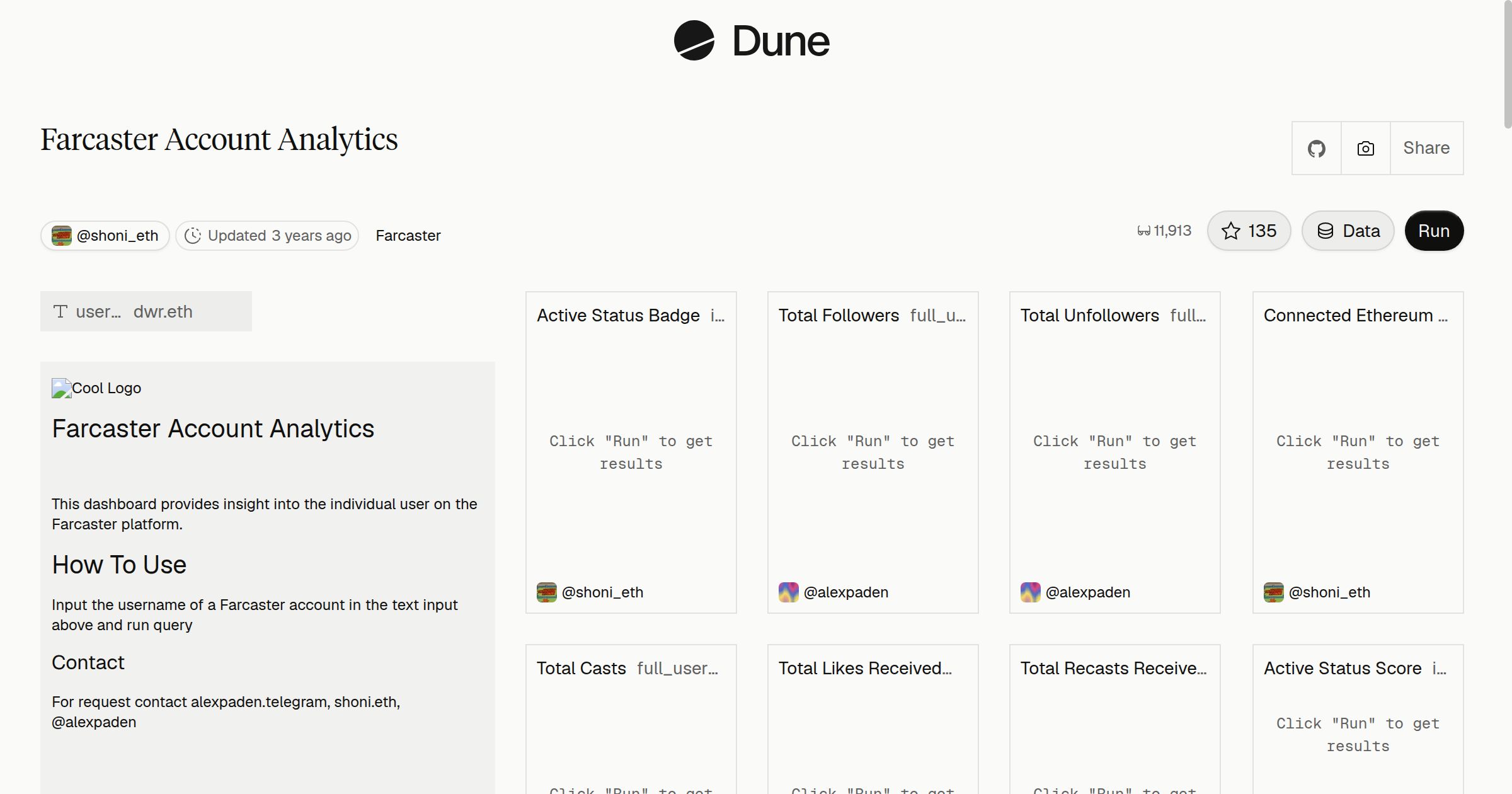 Farcaster Account Analytics | Dune