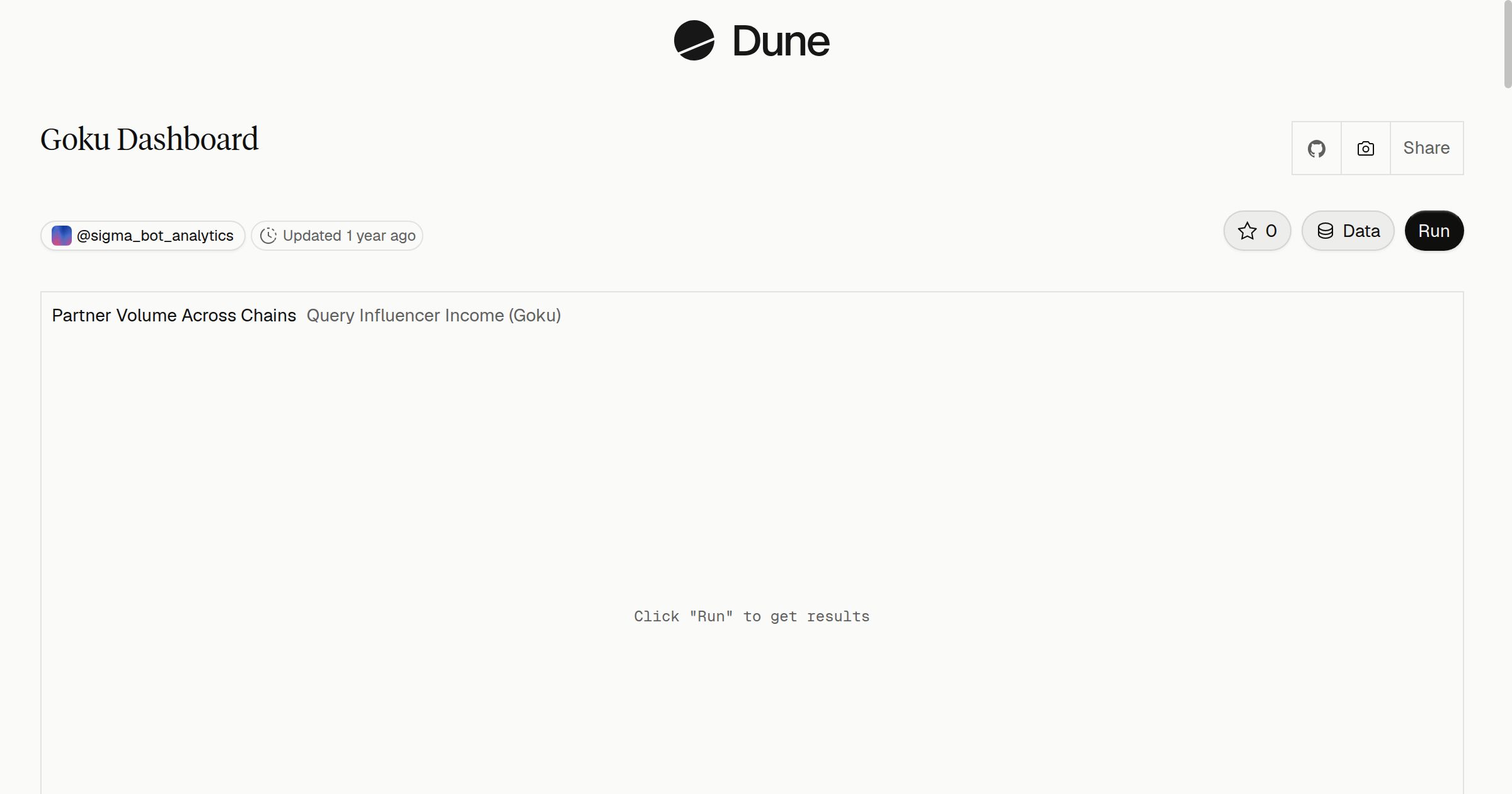 Goku Dashboard | Dune