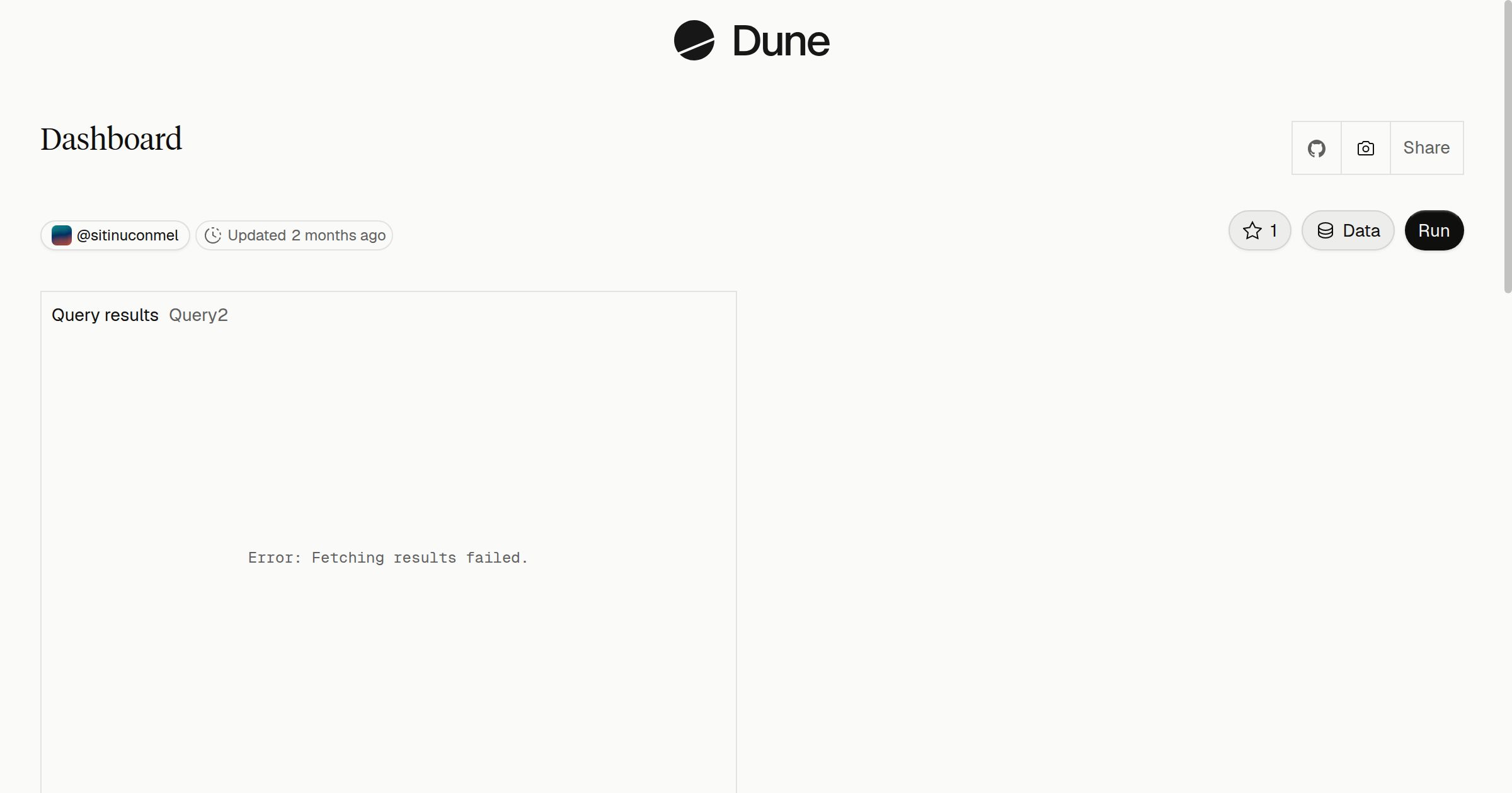 Dashboard | Dune