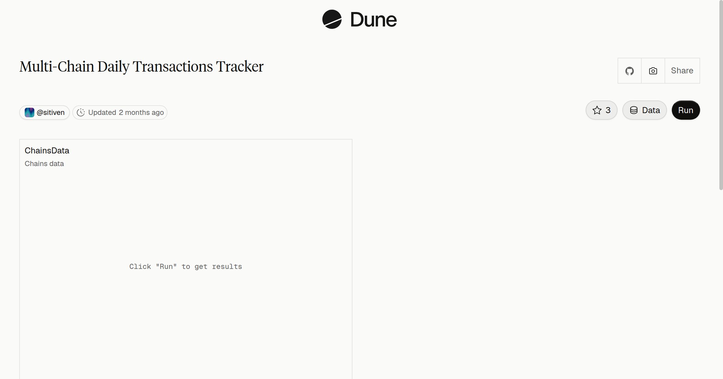 Multi-Chain Daily Transactions Tracker | Dune