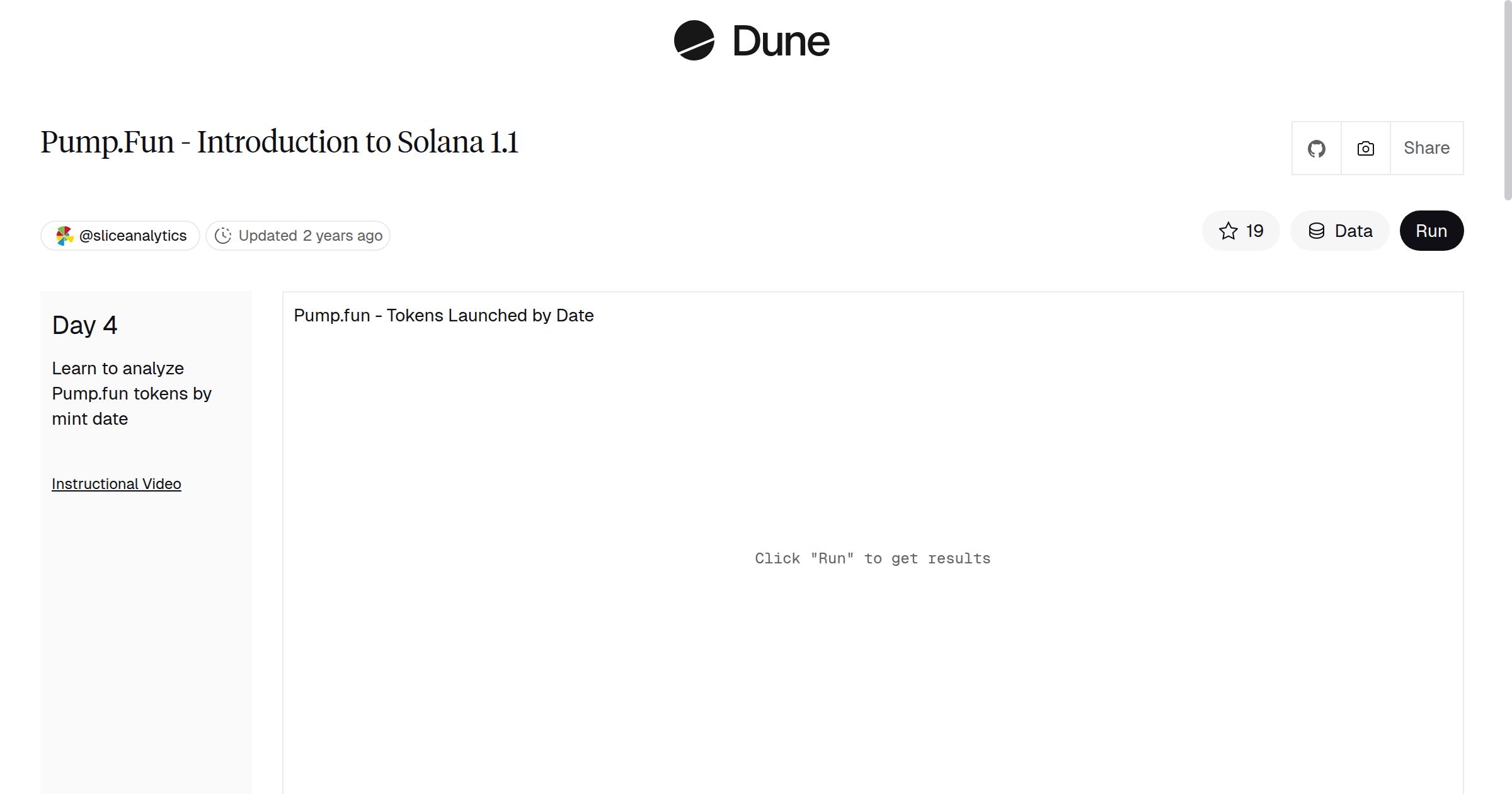 Pump.Fun - Introduction to Solana 1.1 | Dune