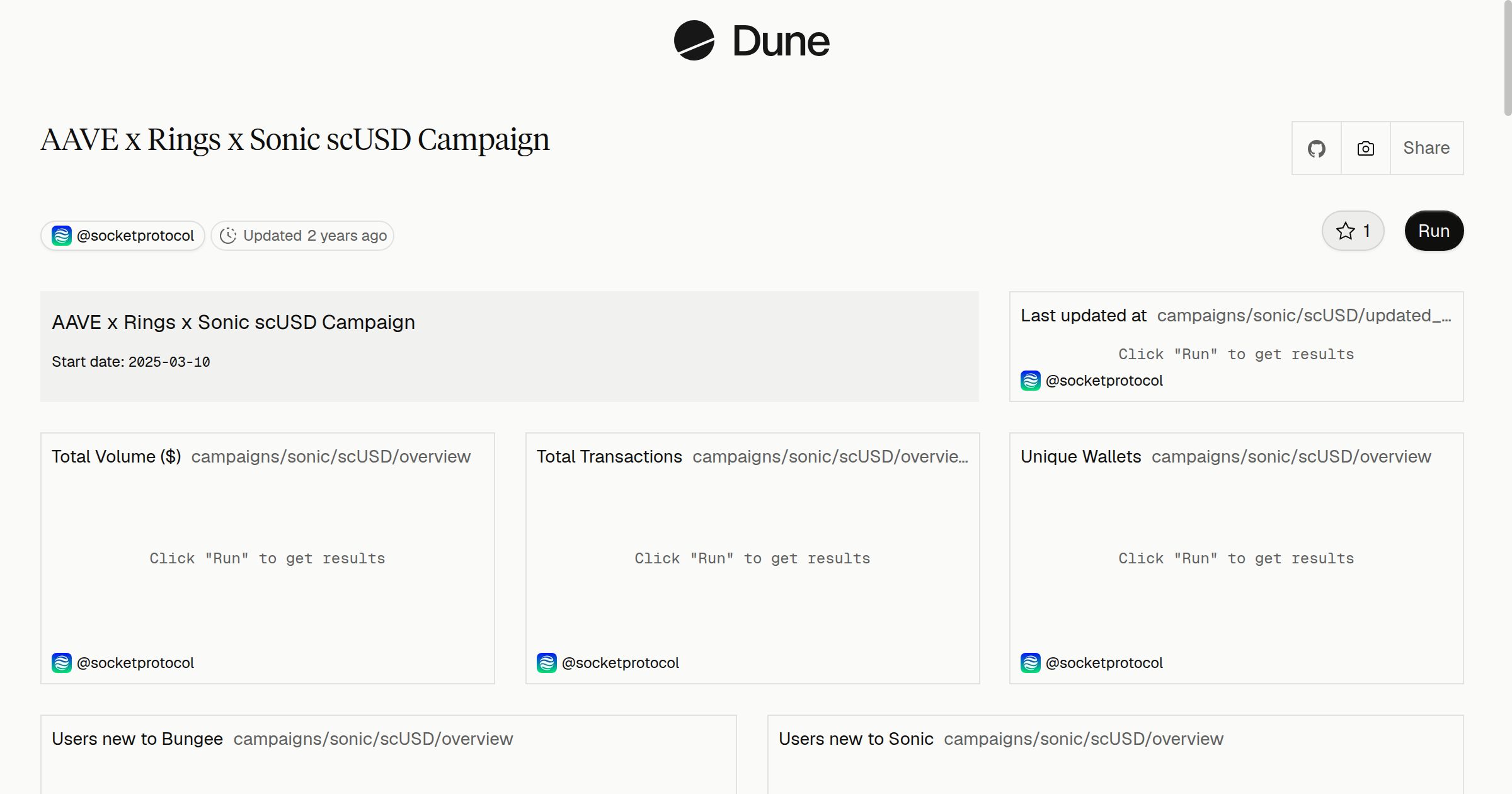AAVE x Rings x Sonic scUSD Campaign | Dune