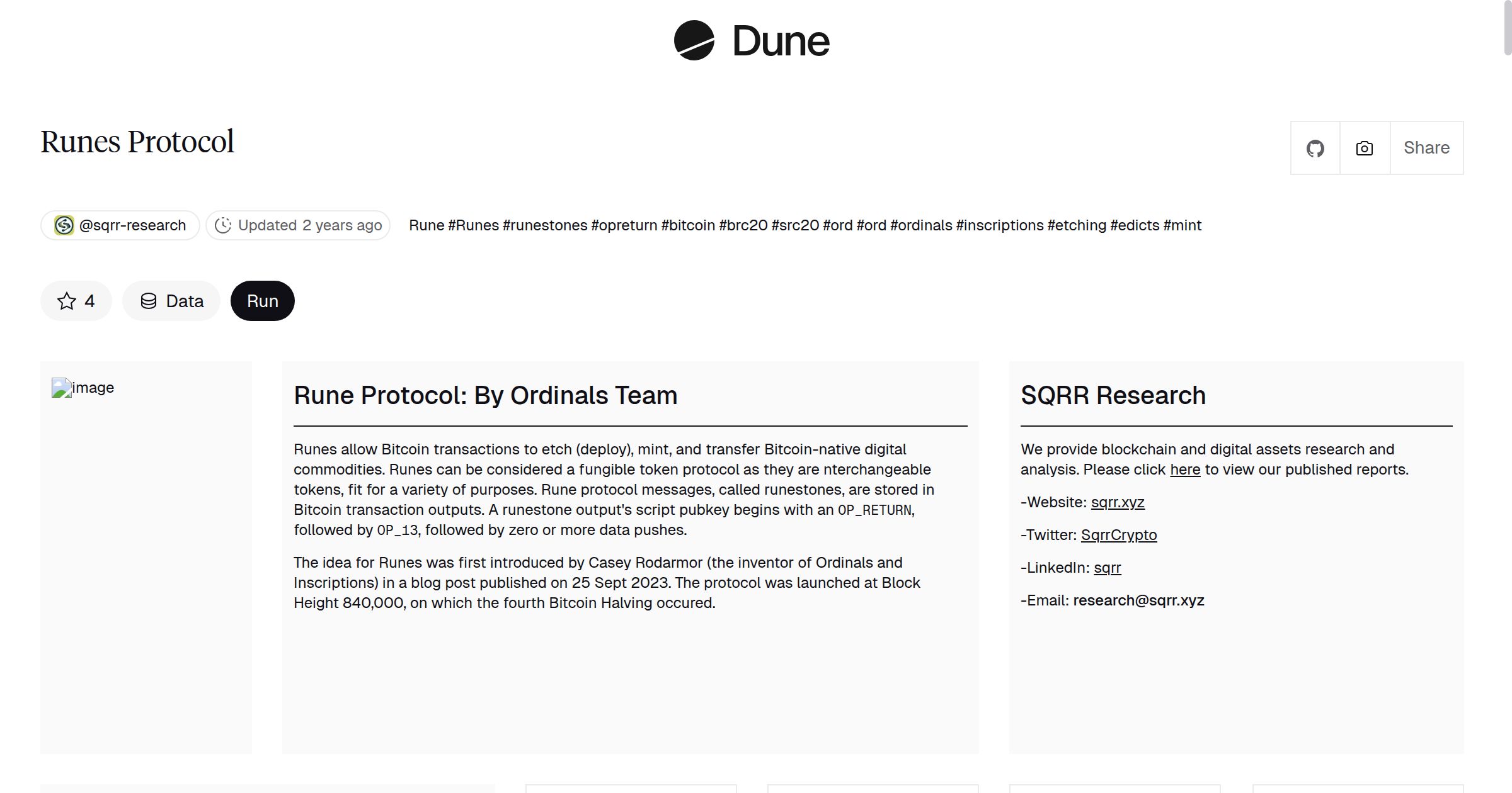 Runes Protocol | Dune