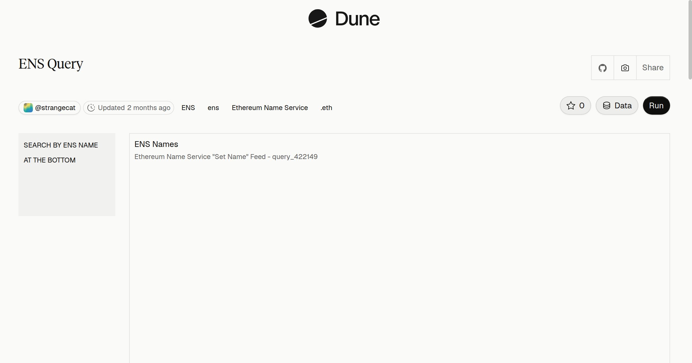 ENS Query | Dune