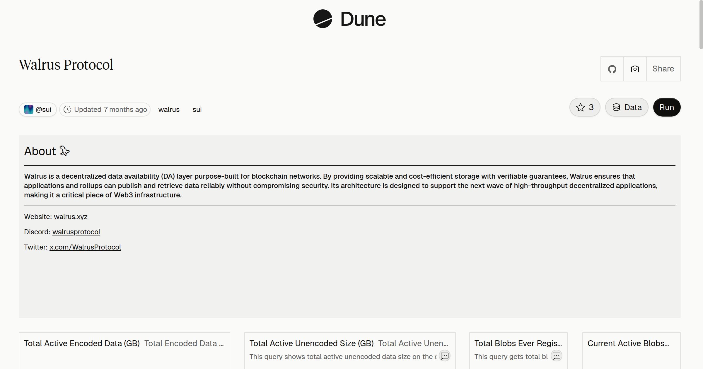 Walrus Protocol | Dune
