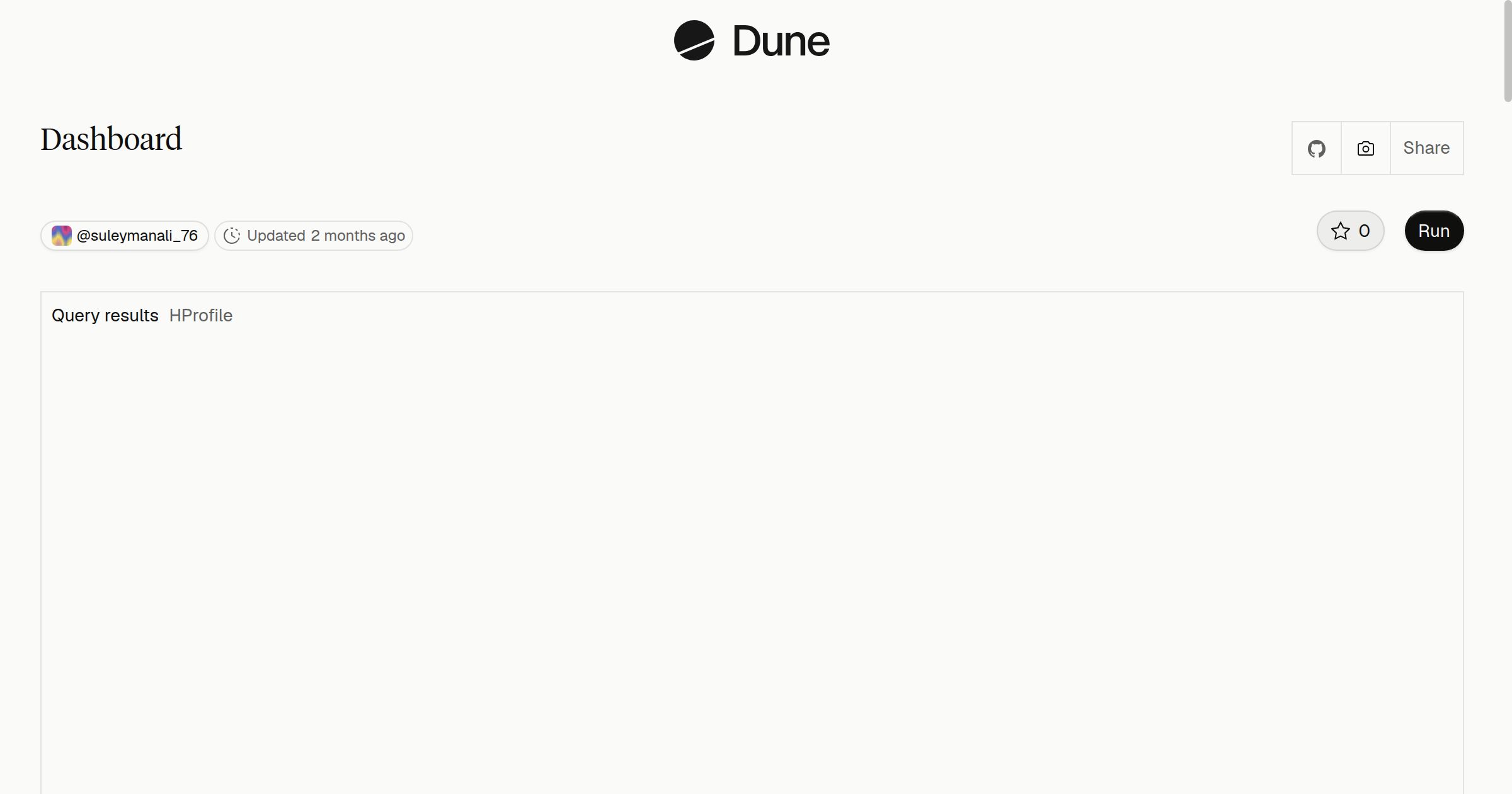 Dashboard | Dune