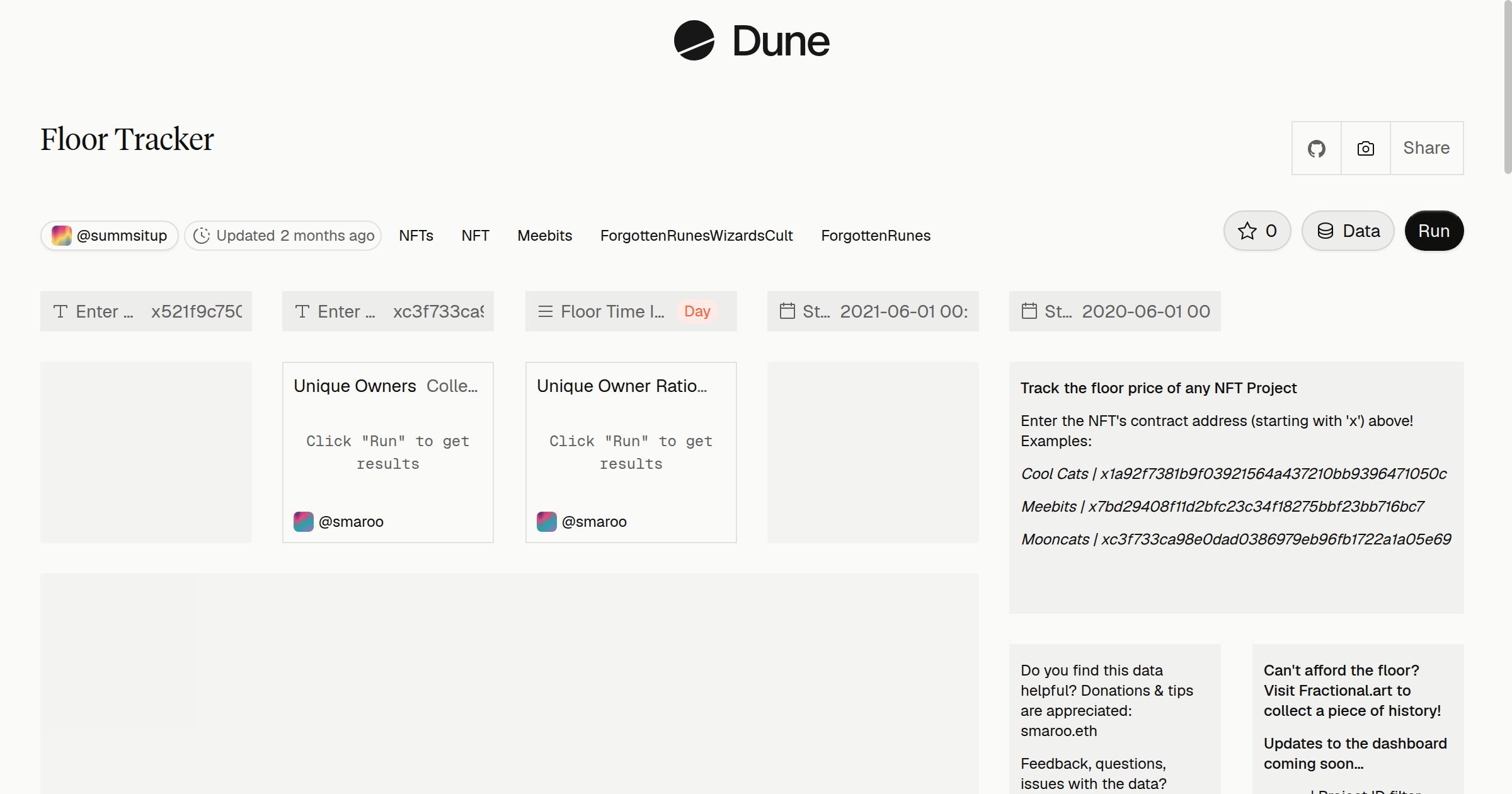 Floor Tracker | Dune