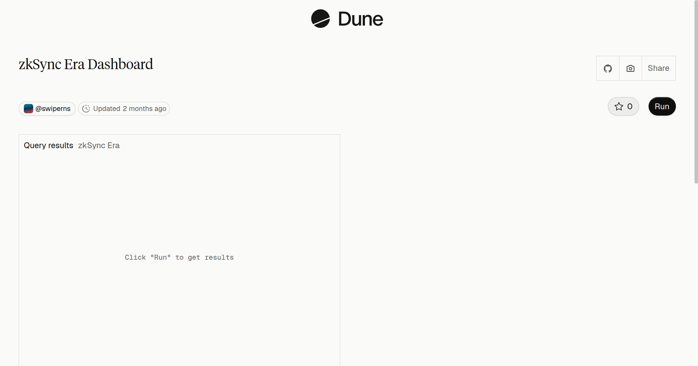 zkSync Era Dashboard | Dune