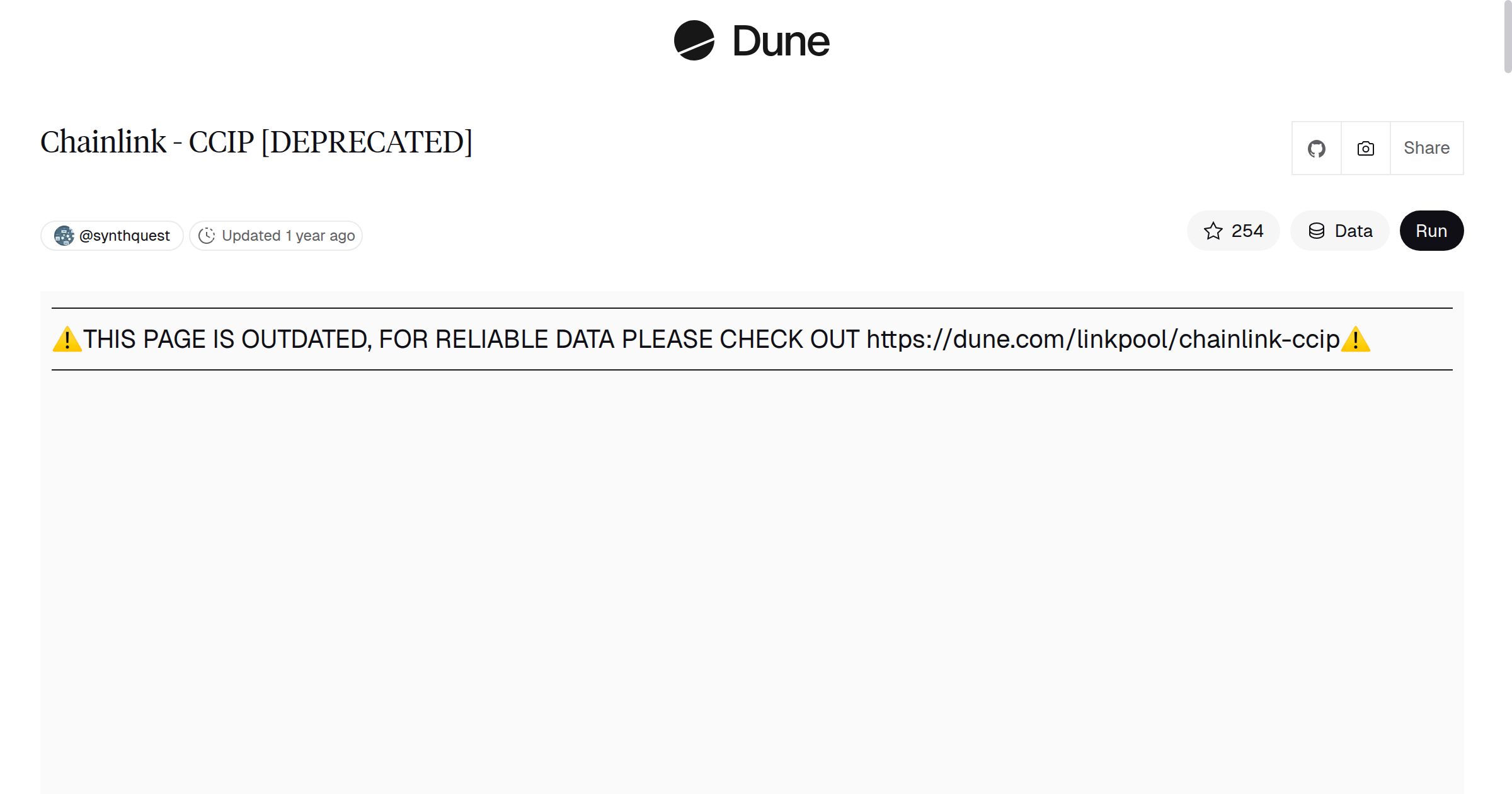Chainlink - CCIP [DEPRECATED] | Dune