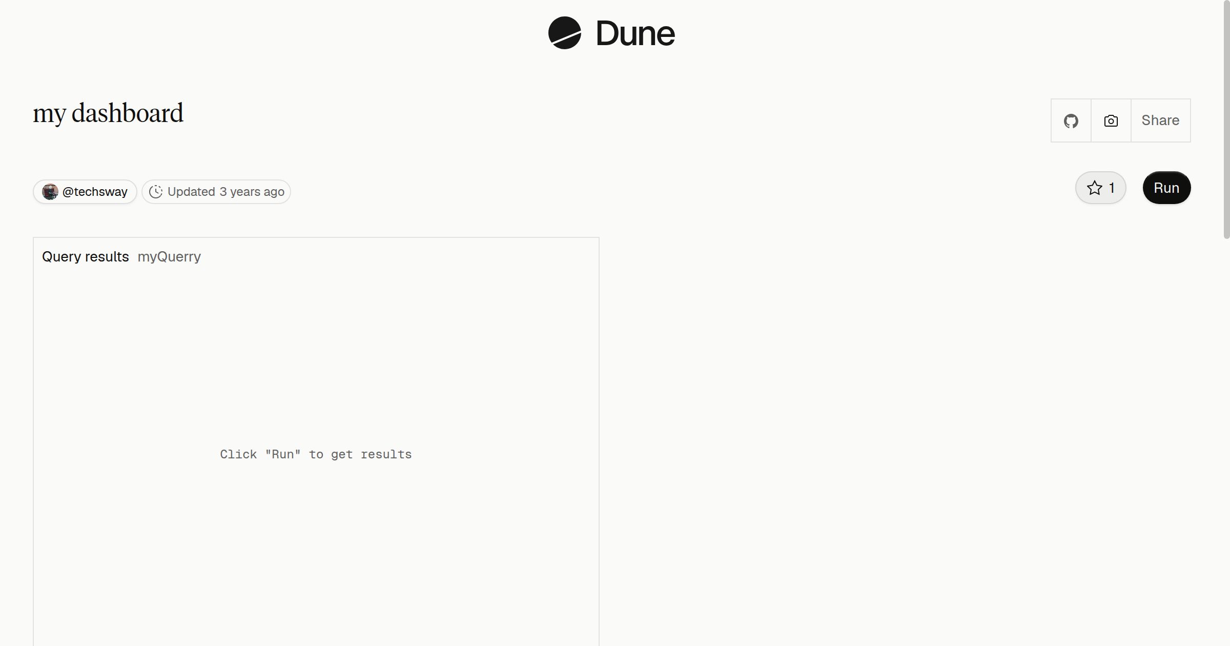my dashboard | Dune