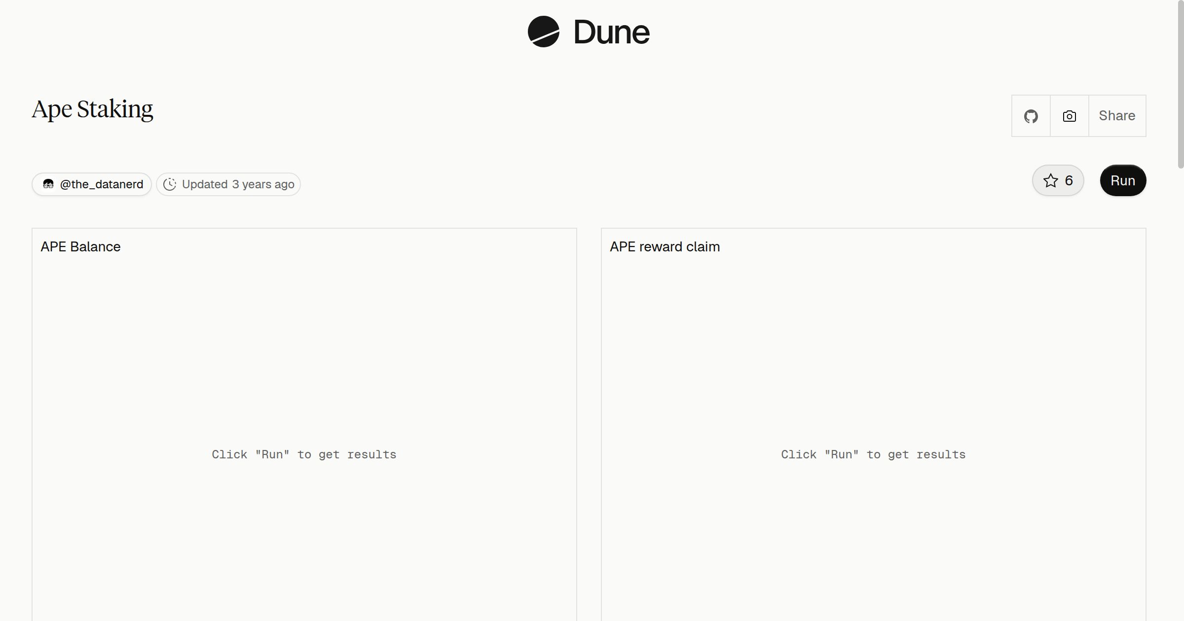 Ape Staking | Dune