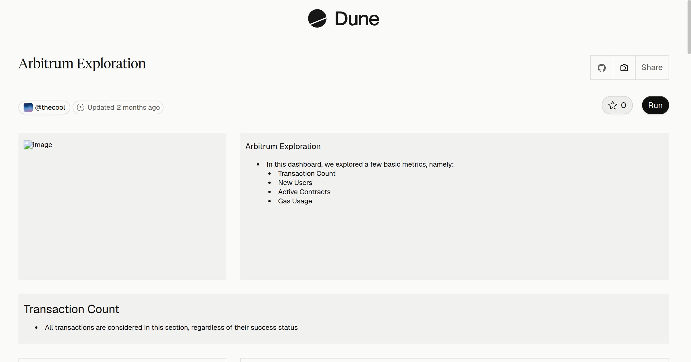 Arbitrum Exploration | Dune