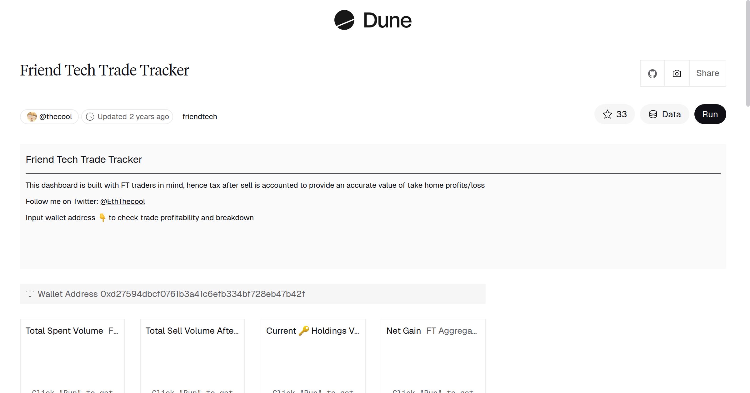 Friend Tech Trade Tracker