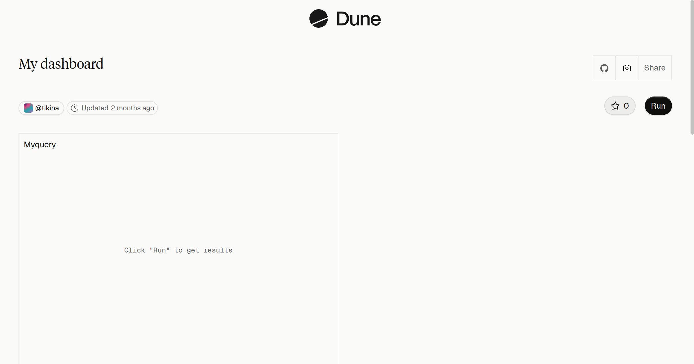 My dashboard | Dune