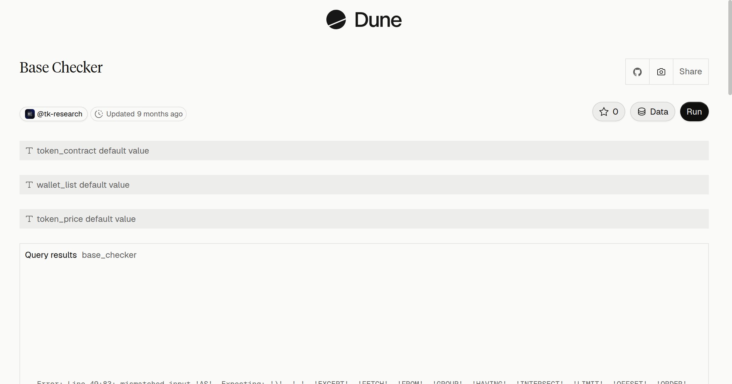 Base Checker | Dune
