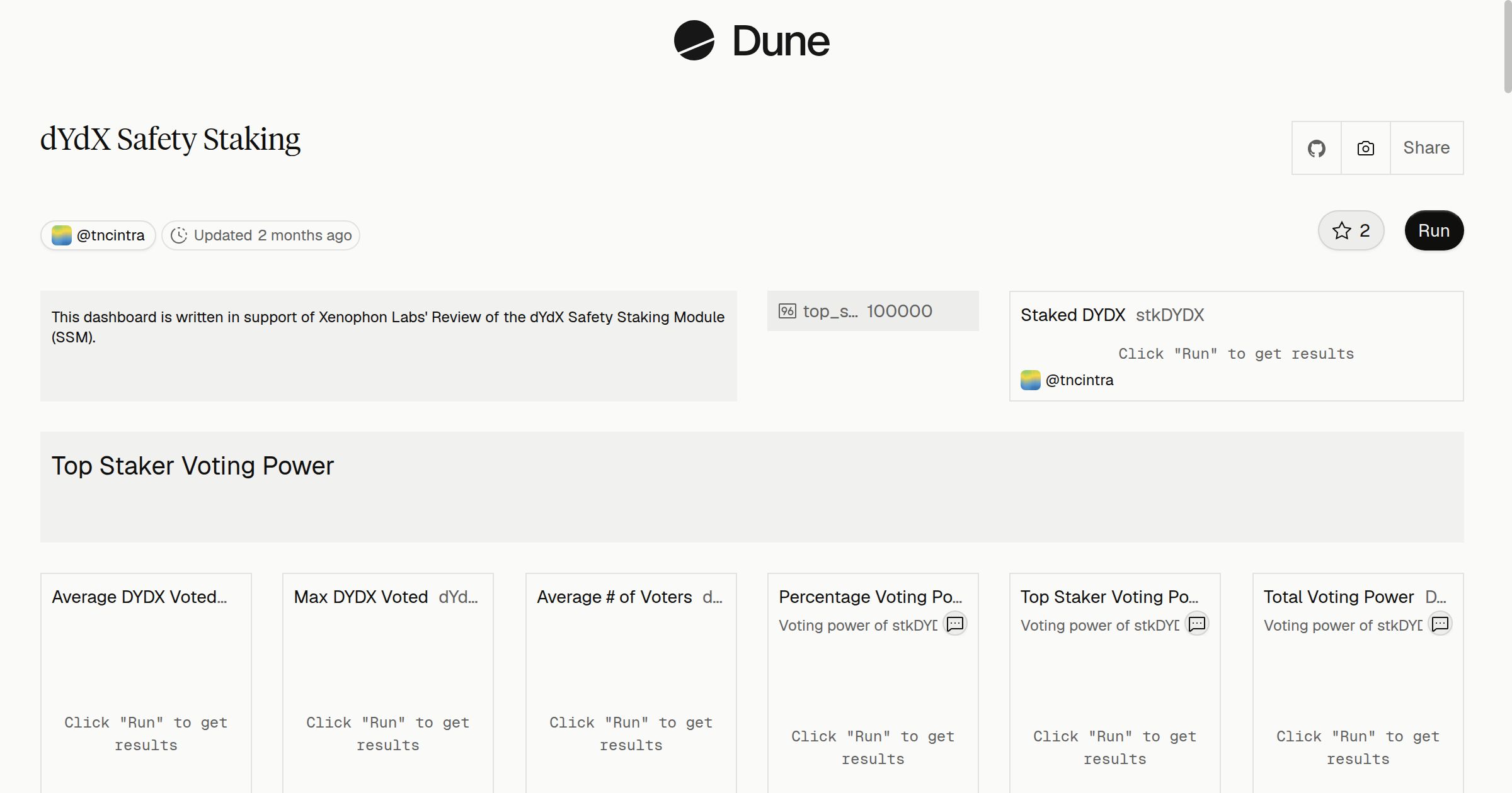 dYdX Safety Staking | Dune