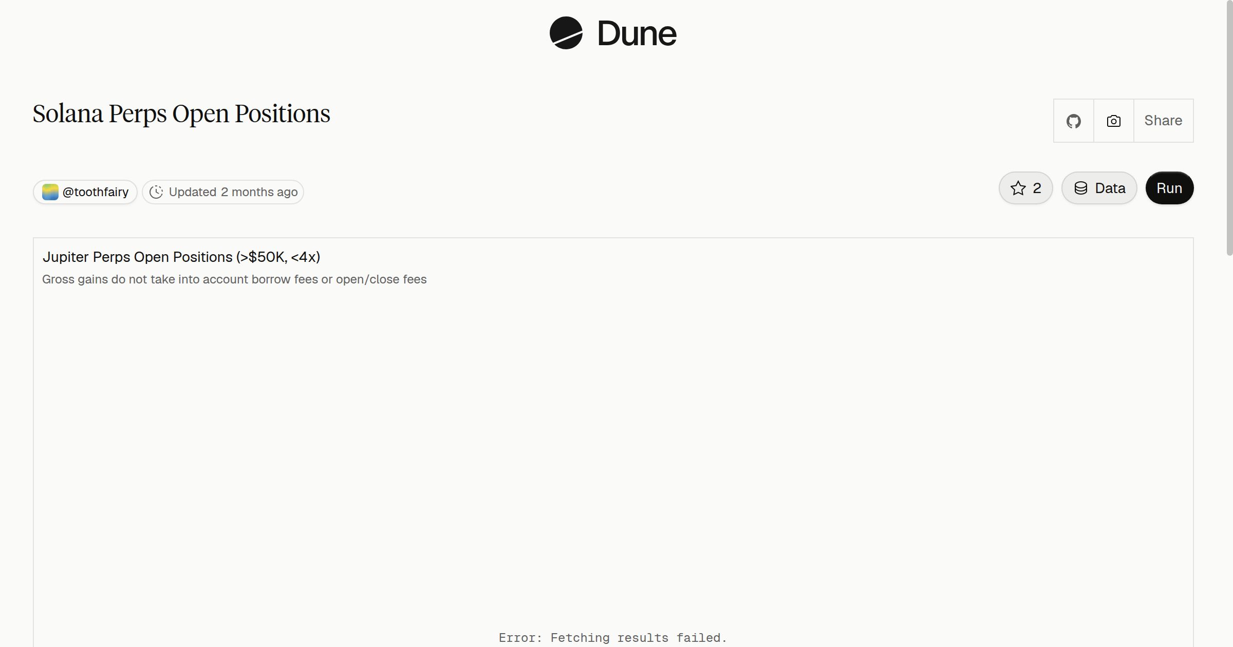 Solana Perps Open Positions | Dune