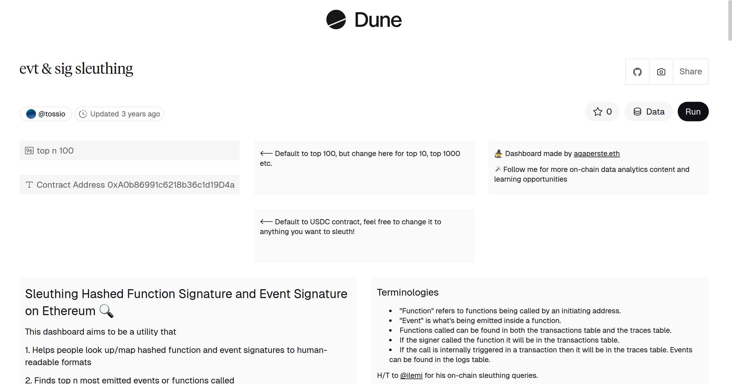 evt & sig sleuthing | Dune