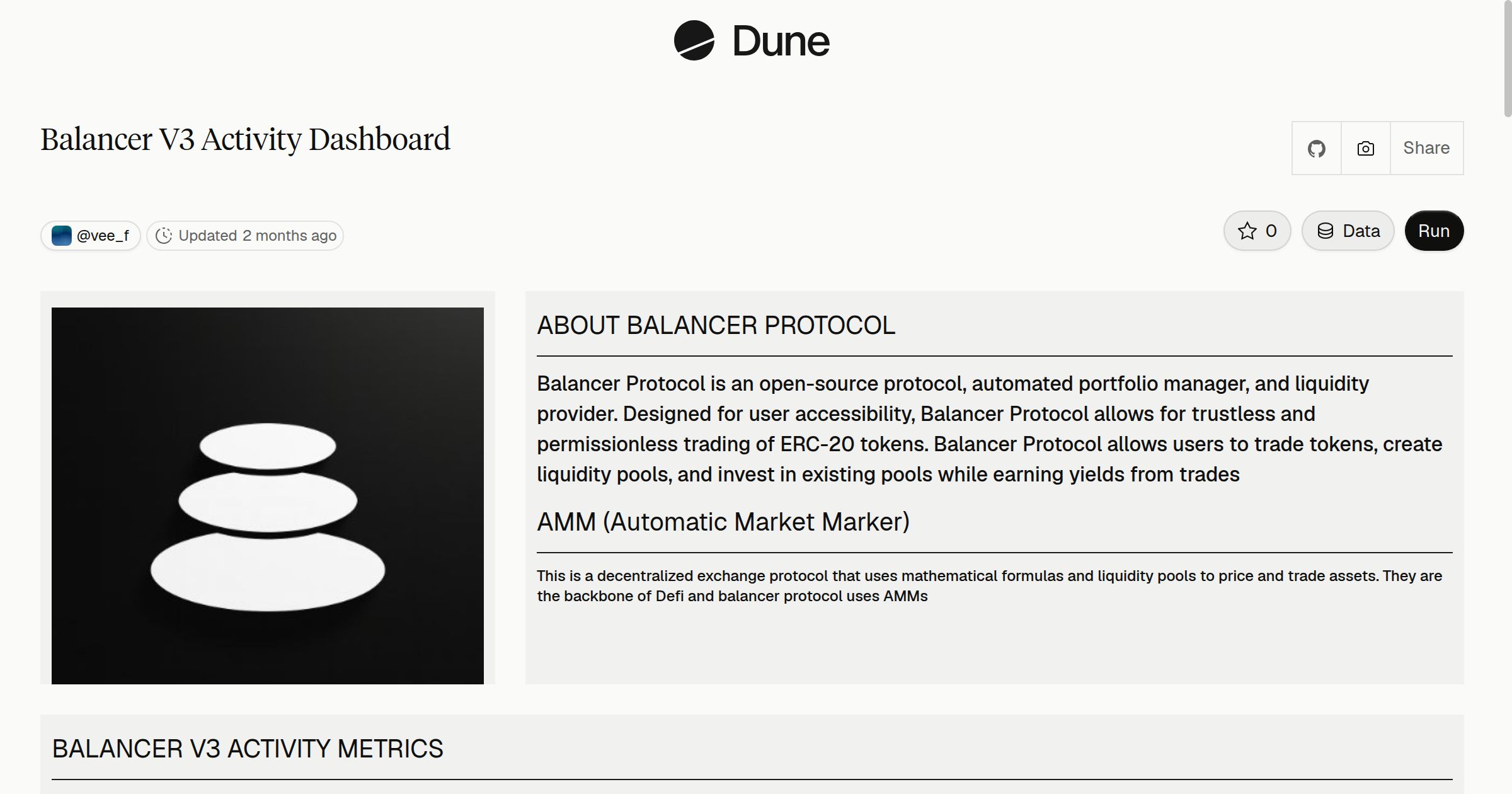 Balancer V3 Activity Dashboard | Dune