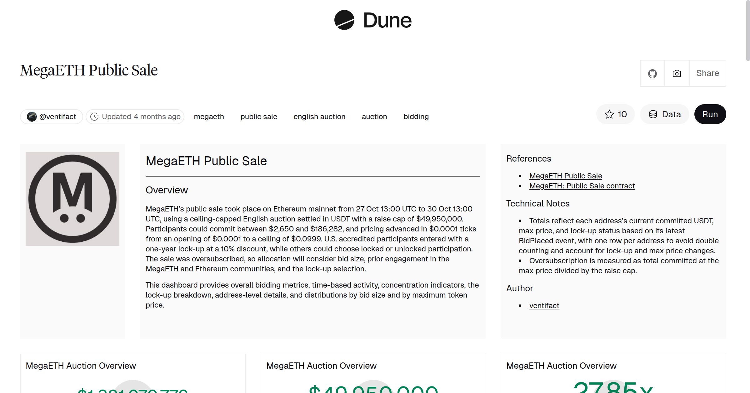 MegaETH Public Sale | Dune